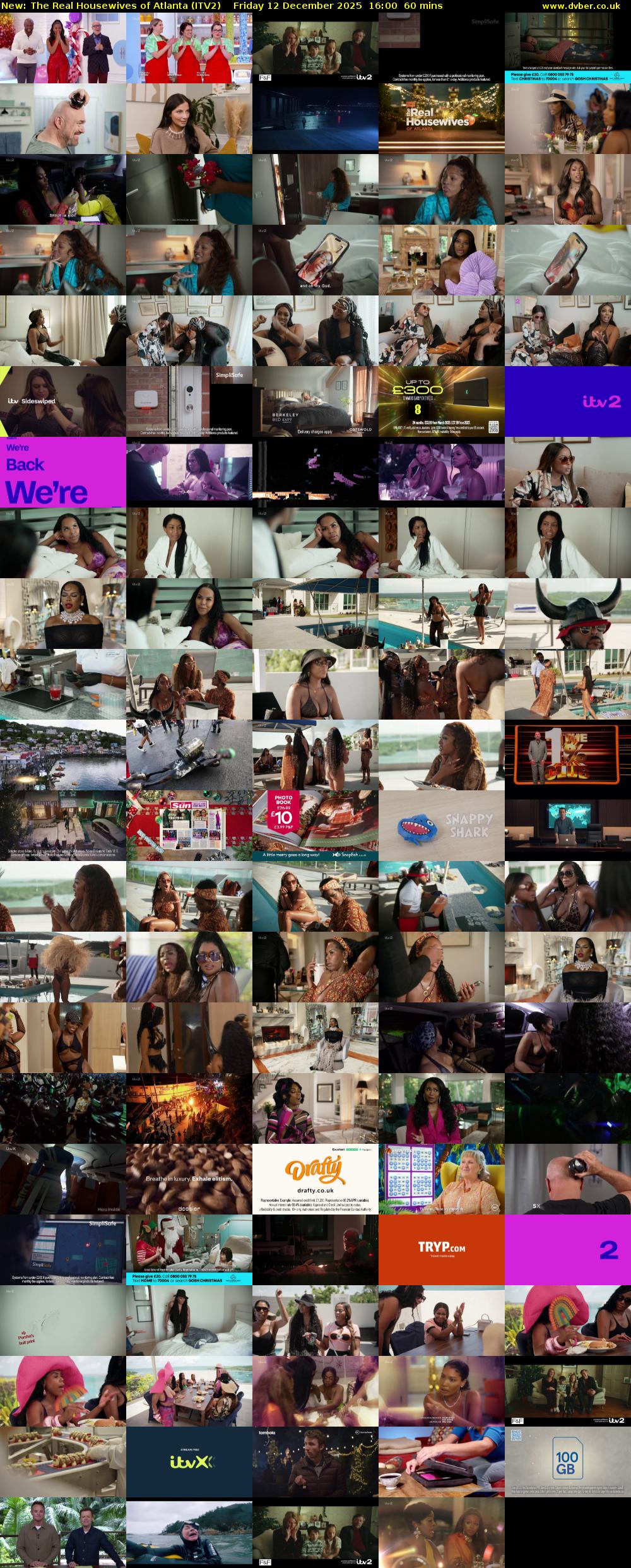 The Real Housewives of Atlanta (ITV2) Friday 12 December 2025 16:00 - 17:00