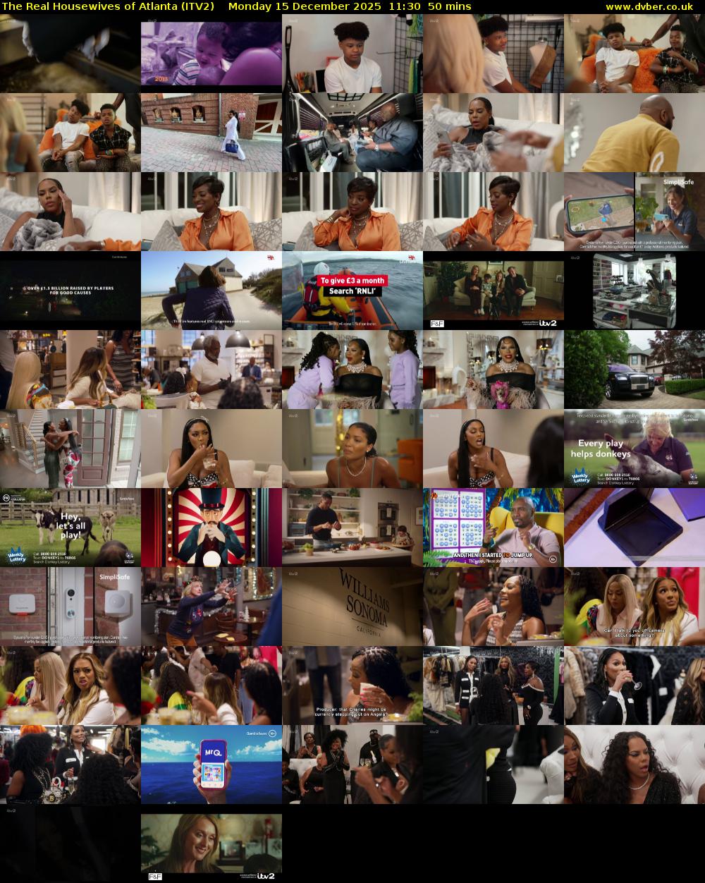 The Real Housewives of Atlanta (ITV2) Monday 15 December 2025 11:30 - 12:20