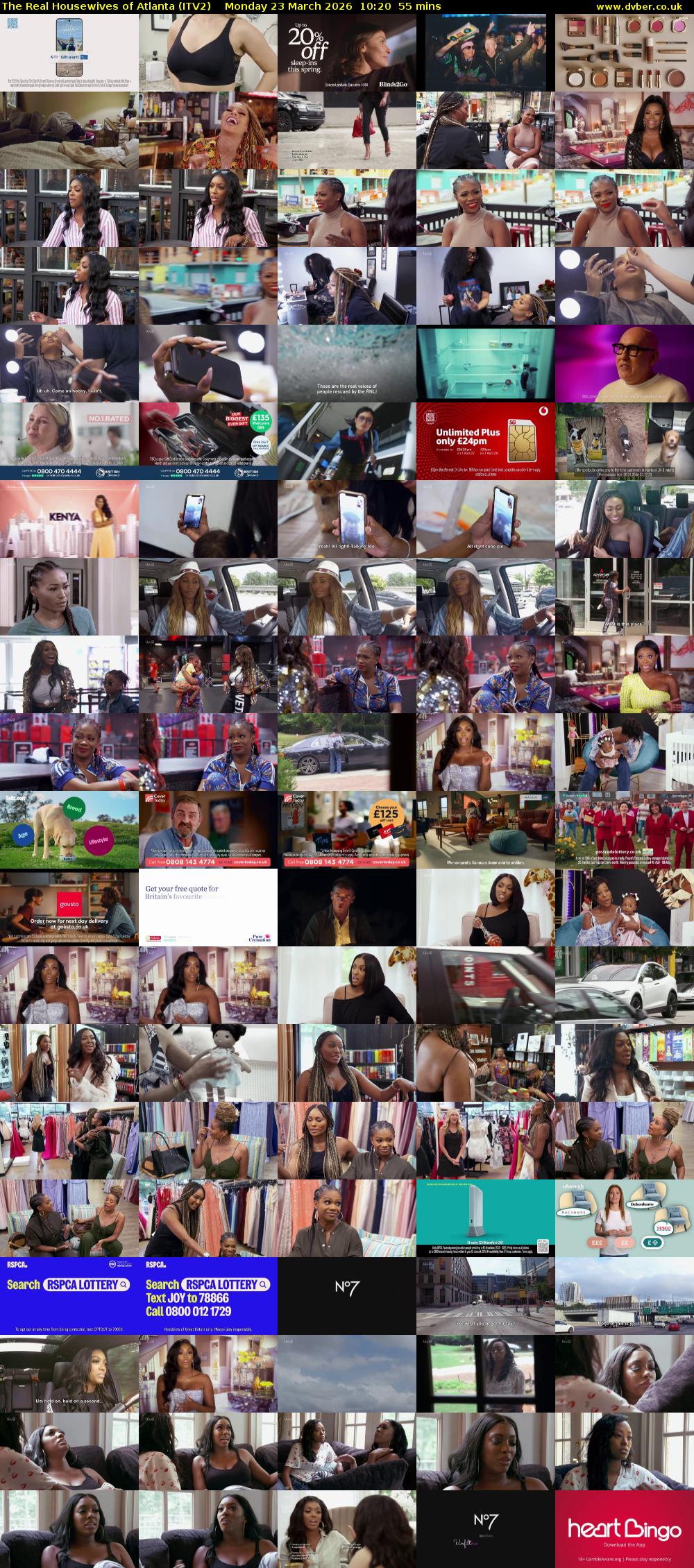 The Real Housewives of Atlanta (ITV2) Monday 23 March 2026 10:20 - 11:15