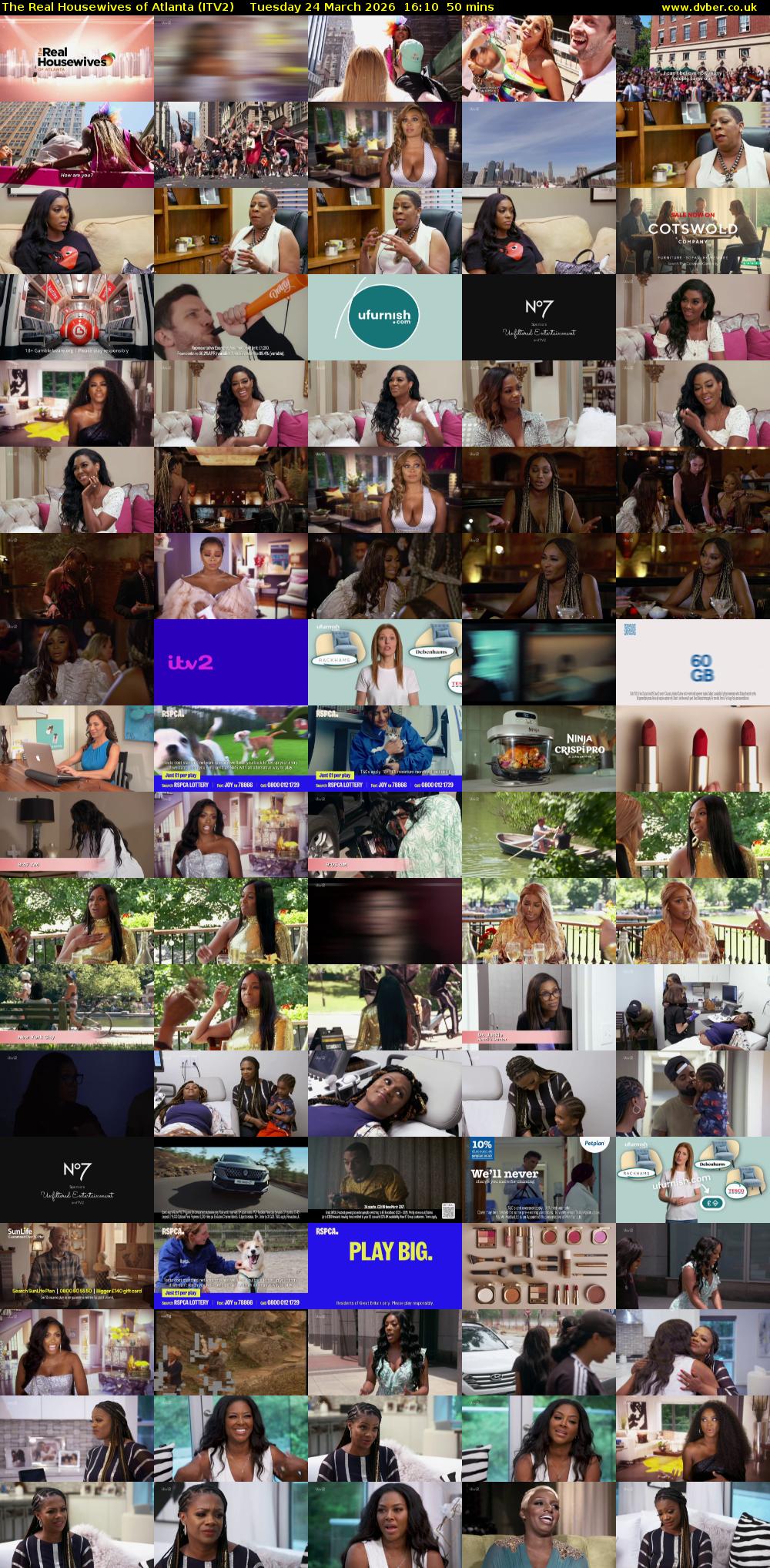 The Real Housewives of Atlanta (ITV2) Tuesday 24 March 2026 16:10 - 17:00