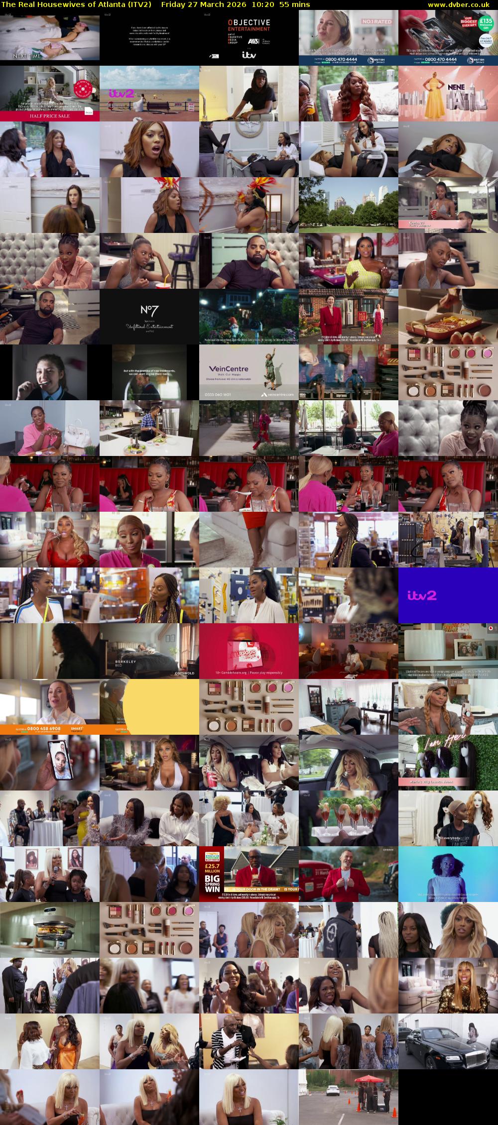 The Real Housewives of Atlanta (ITV2) Friday 27 March 2026 10:20 - 11:15