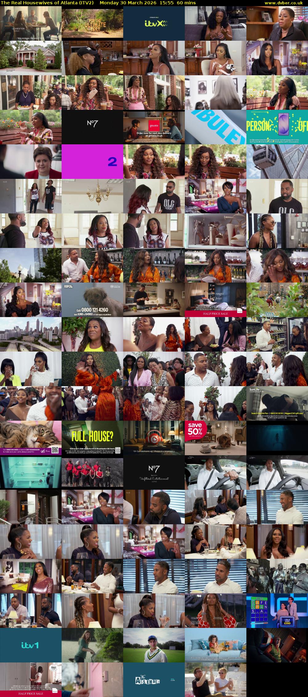 The Real Housewives of Atlanta (ITV2) Monday 30 March 2026 15:55 - 16:55