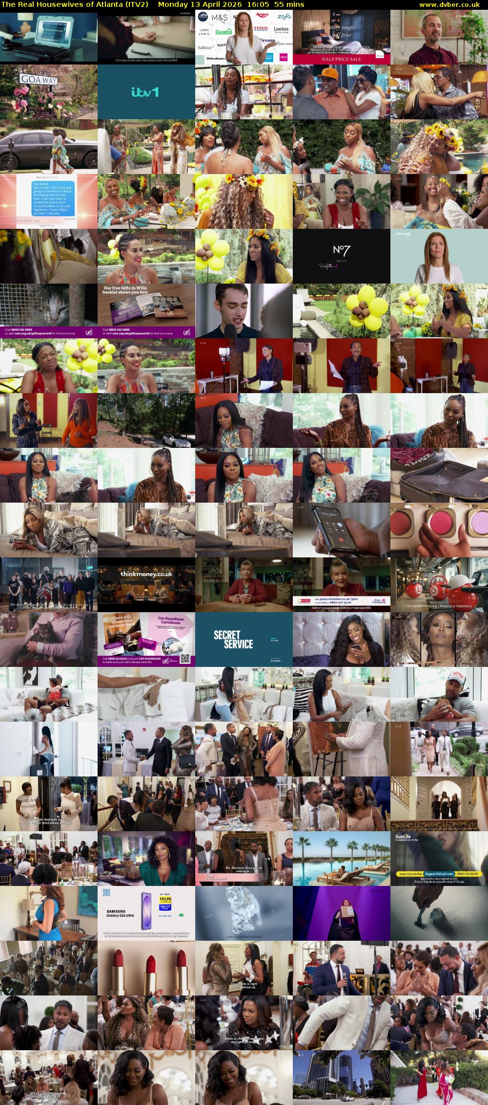 The Real Housewives of Atlanta (ITV2) Monday 13 April 2026 16:05 - 17:00