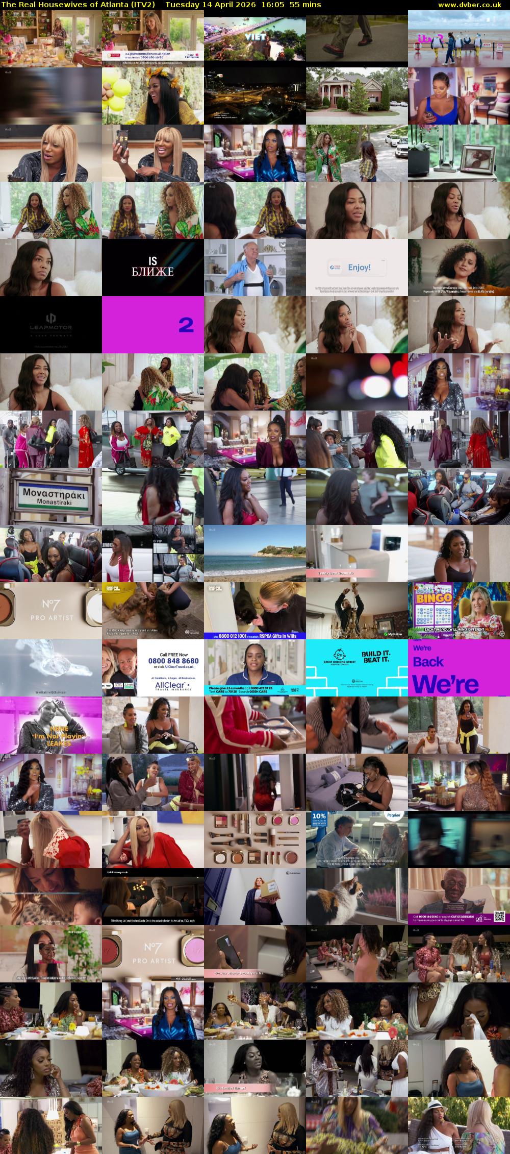 The Real Housewives of Atlanta (ITV2) Tuesday 14 April 2026 16:05 - 17:00