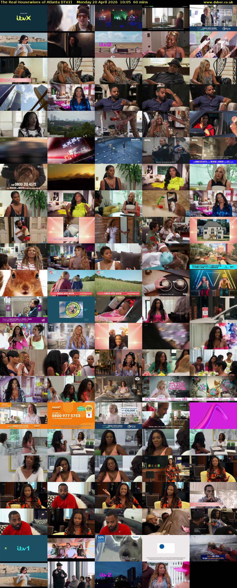 The Real Housewives of Atlanta (ITV2) Monday 20 April 2026 10:05 - 11:05
