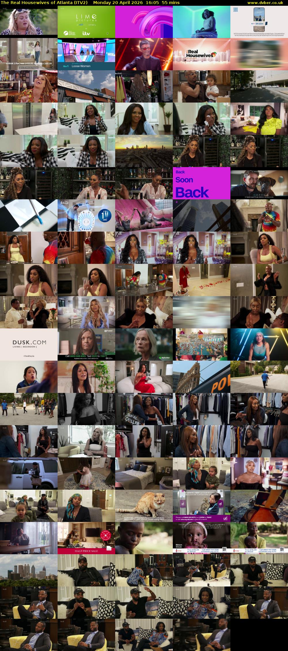 The Real Housewives of Atlanta (ITV2) Monday 20 April 2026 16:05 - 17:00