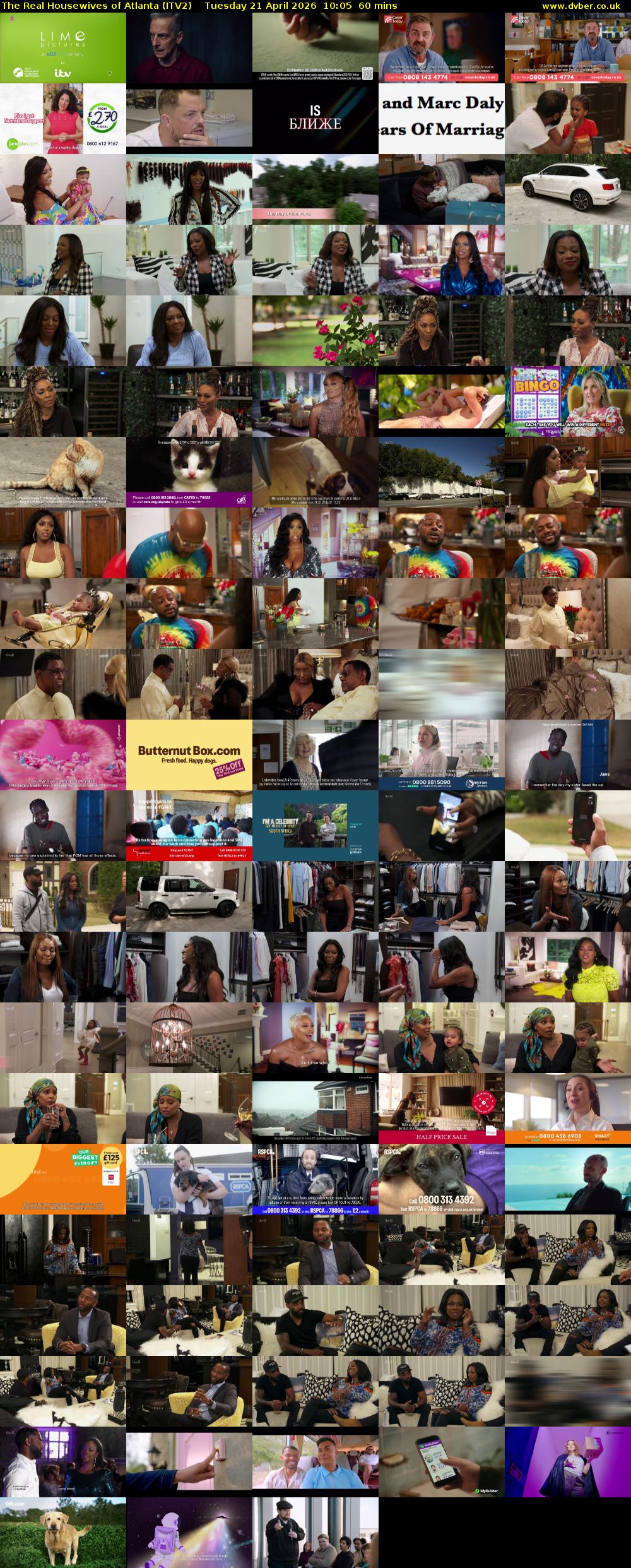 The Real Housewives of Atlanta (ITV2) Tuesday 21 April 2026 10:05 - 11:05