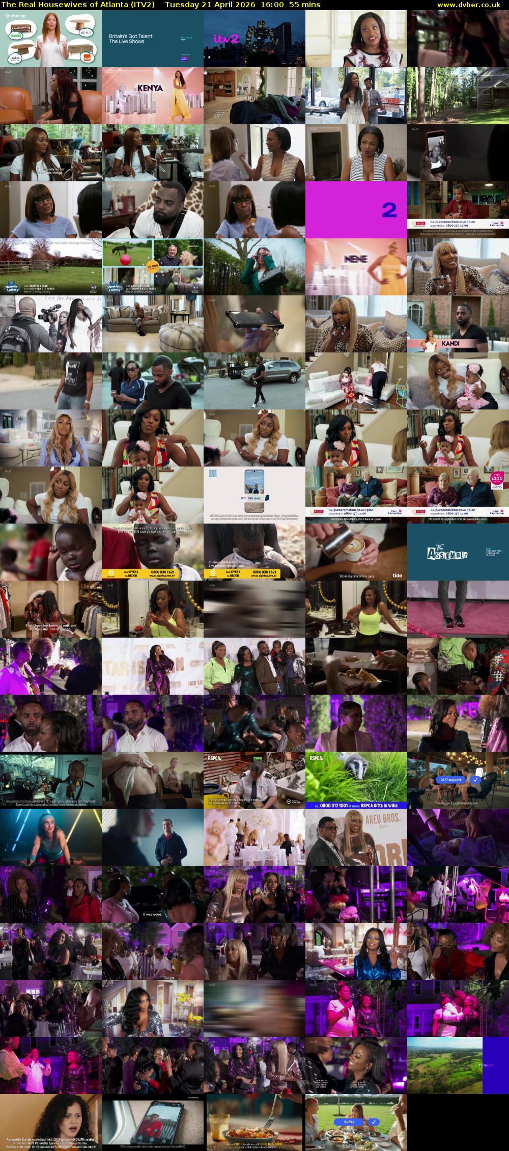 The Real Housewives of Atlanta (ITV2) Tuesday 21 April 2026 16:00 - 16:55