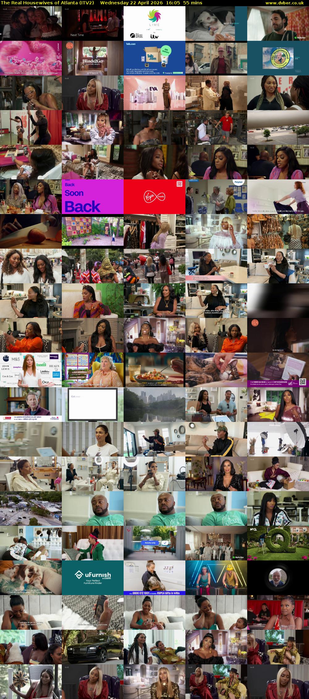 The Real Housewives of Atlanta (ITV2) Wednesday 22 April 2026 16:05 - 17:00