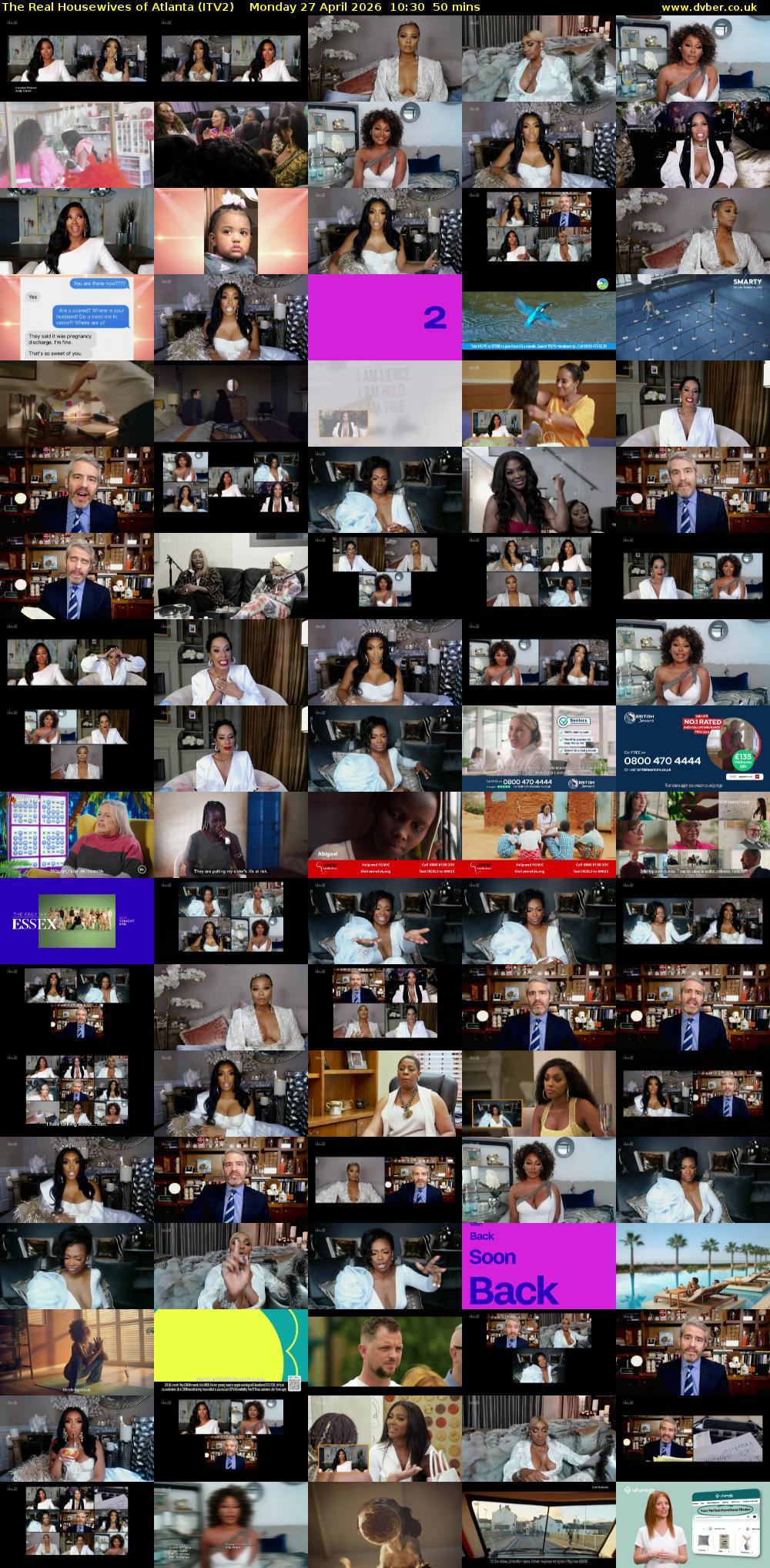 The Real Housewives of Atlanta (ITV2) Monday 27 April 2026 10:30 - 11:20