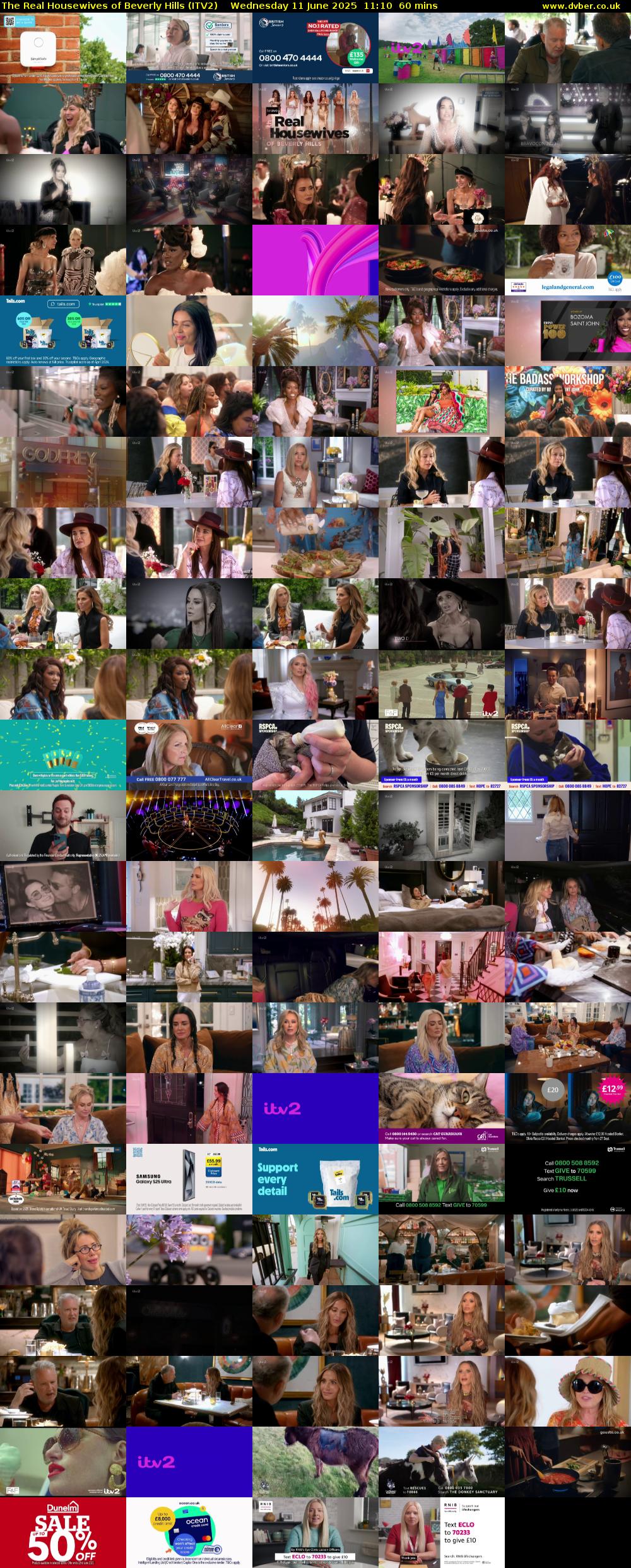 The Real Housewives of Beverly Hills (ITV2) Wednesday 11 June 2025 11:10 - 12:10