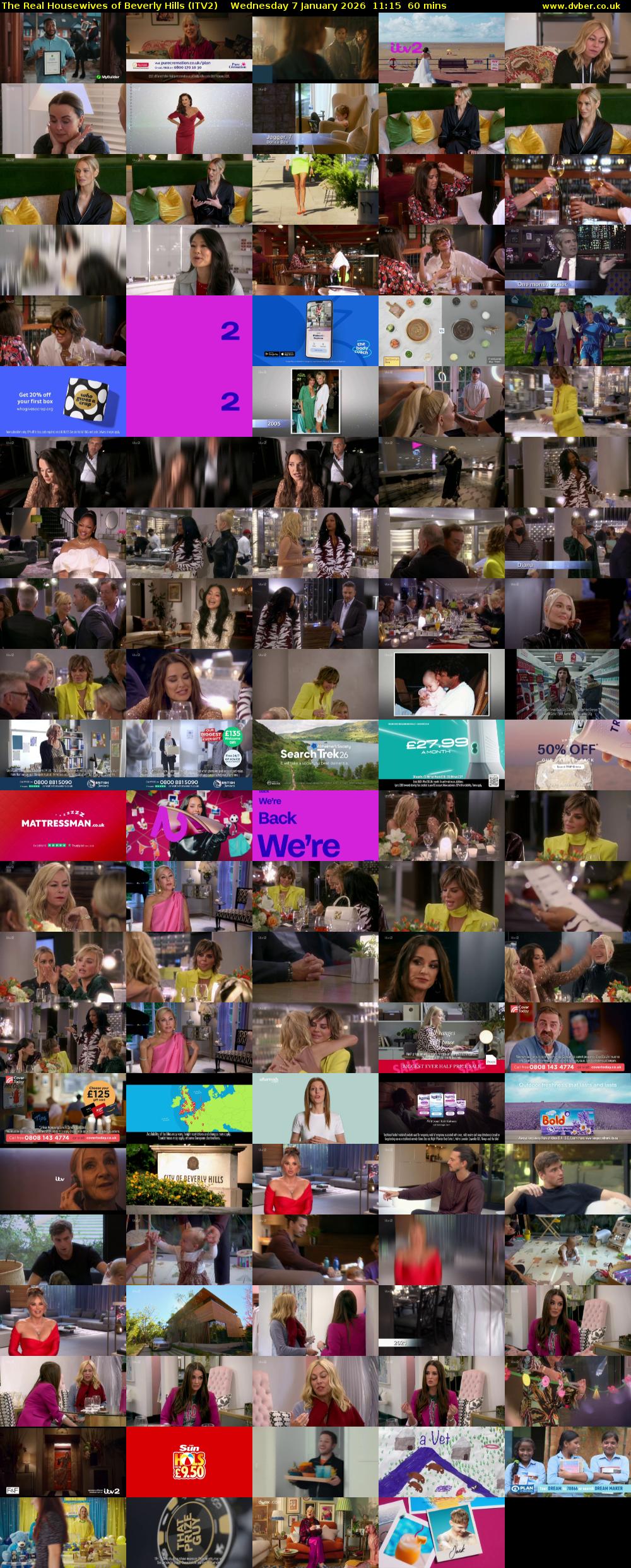 The Real Housewives of Beverly Hills (ITV2) Wednesday 7 January 2026 11:15 - 12:15