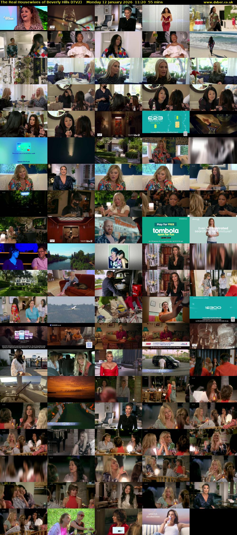 The Real Housewives of Beverly Hills (ITV2) Monday 12 January 2026 11:20 - 12:15