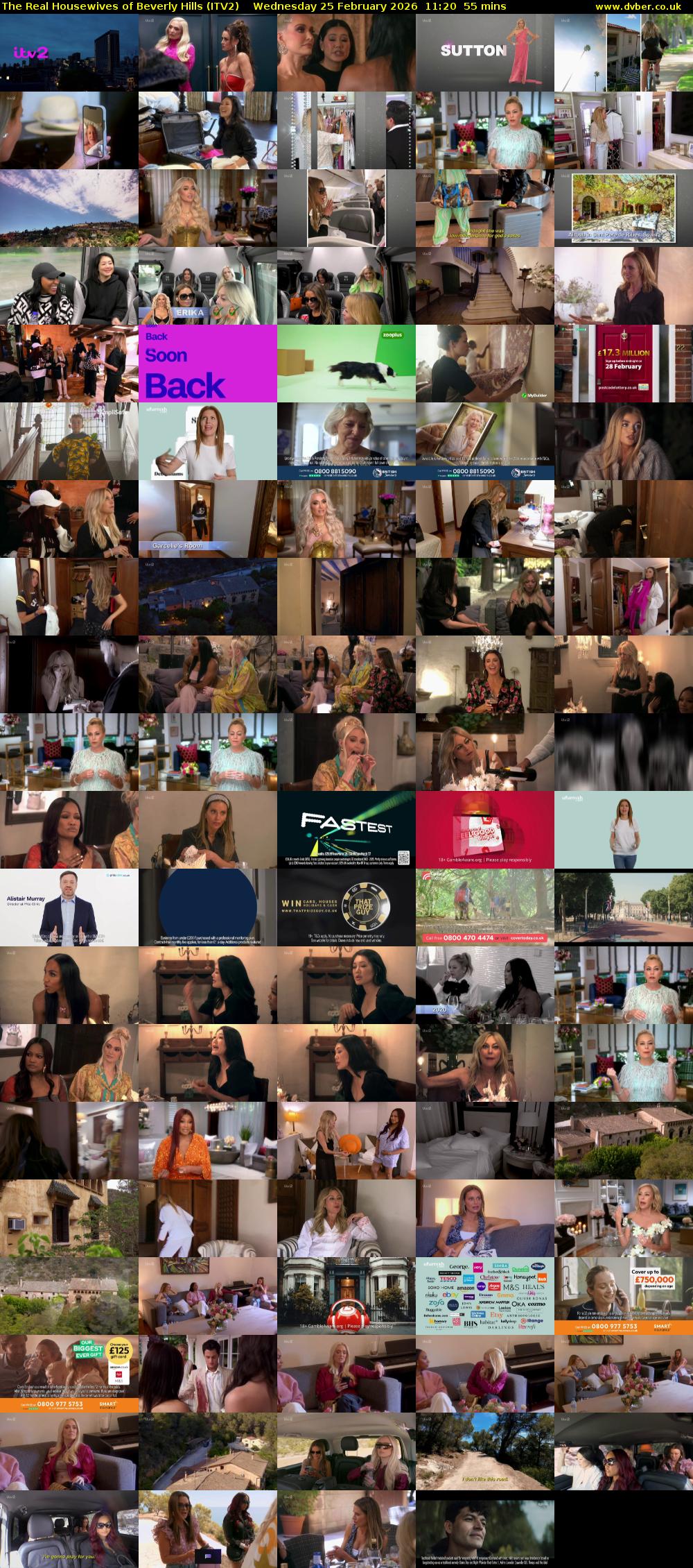 The Real Housewives of Beverly Hills (ITV2) Wednesday 25 February 2026 11:20 - 12:15