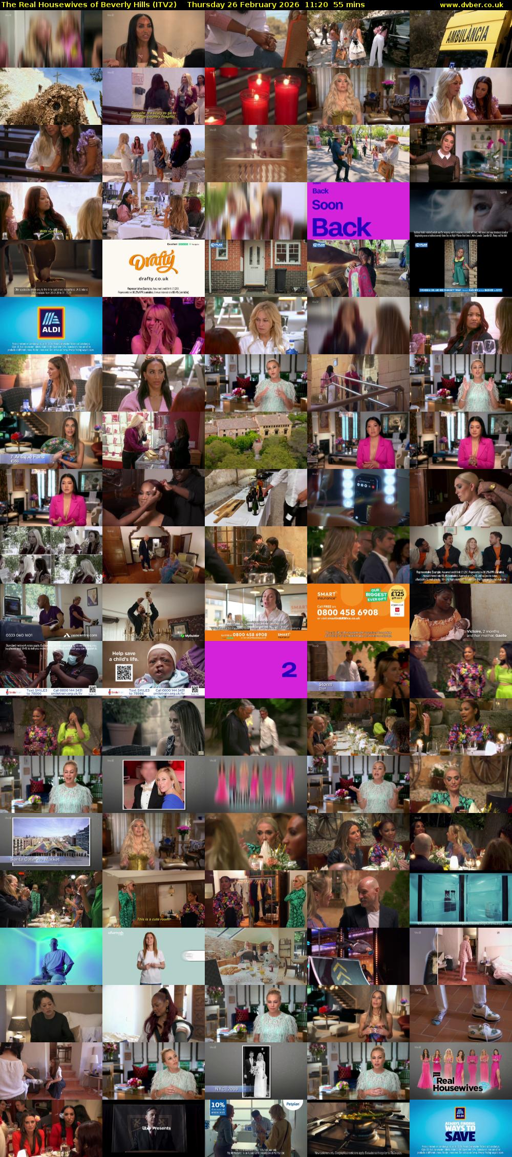 The Real Housewives of Beverly Hills (ITV2) Thursday 26 February 2026 11:20 - 12:15