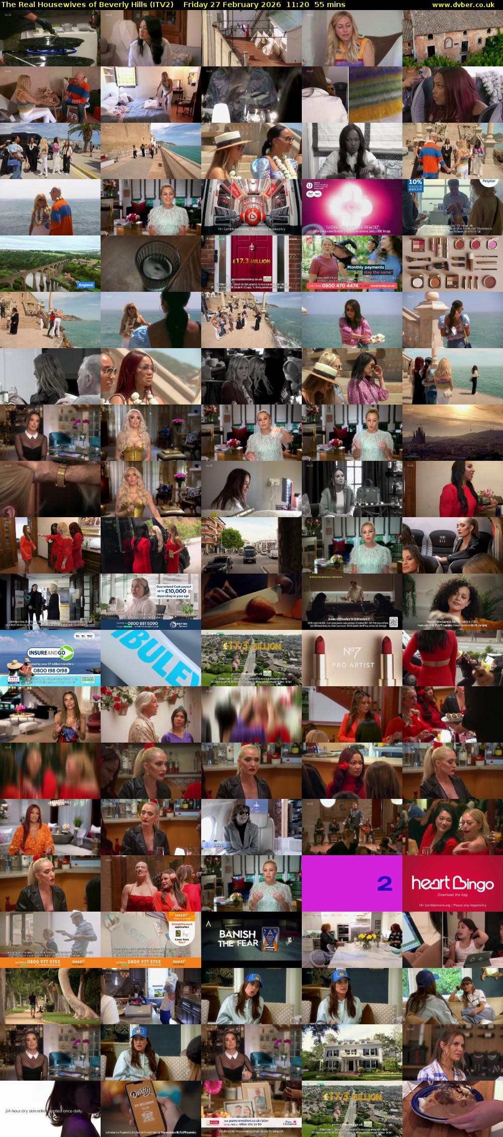 The Real Housewives of Beverly Hills (ITV2) Friday 27 February 2026 11:20 - 12:15