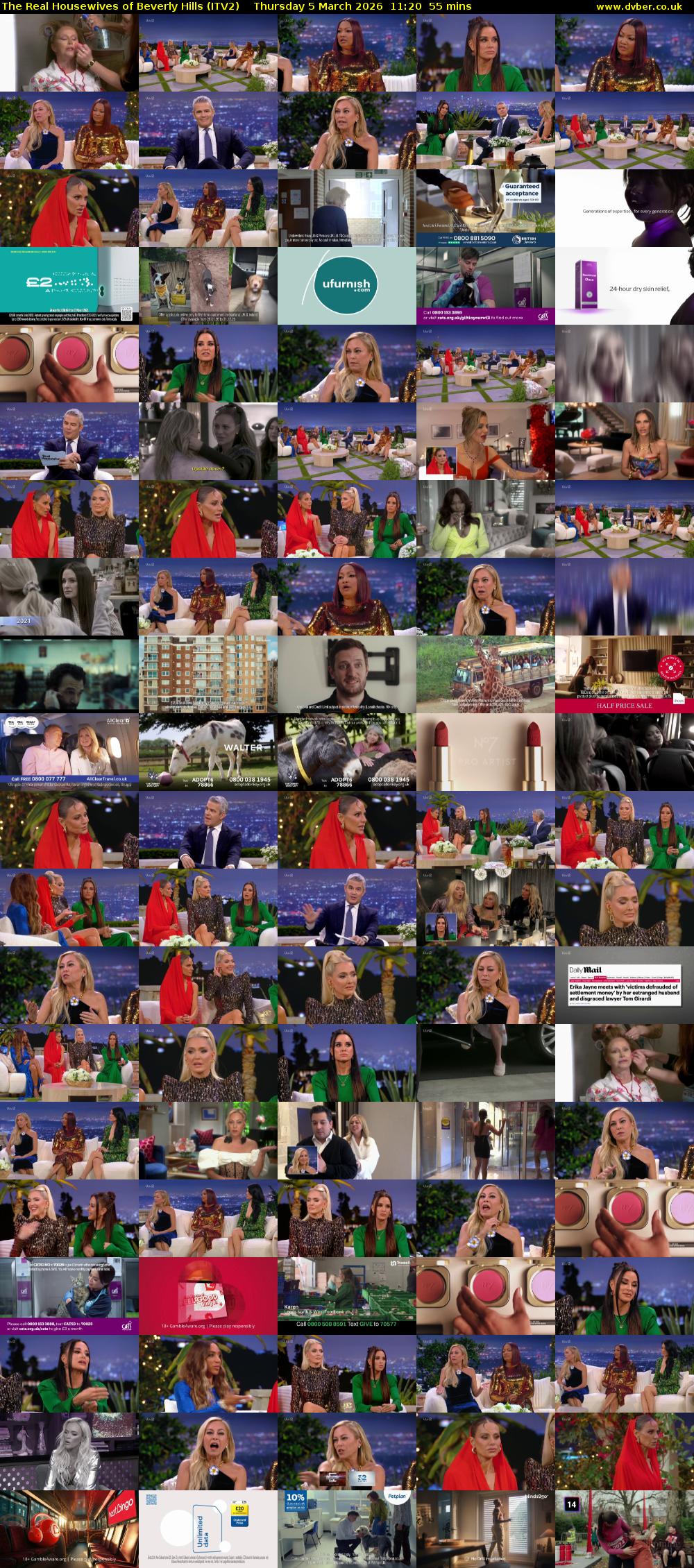The Real Housewives of Beverly Hills (ITV2) Thursday 5 March 2026 11:20 - 12:15