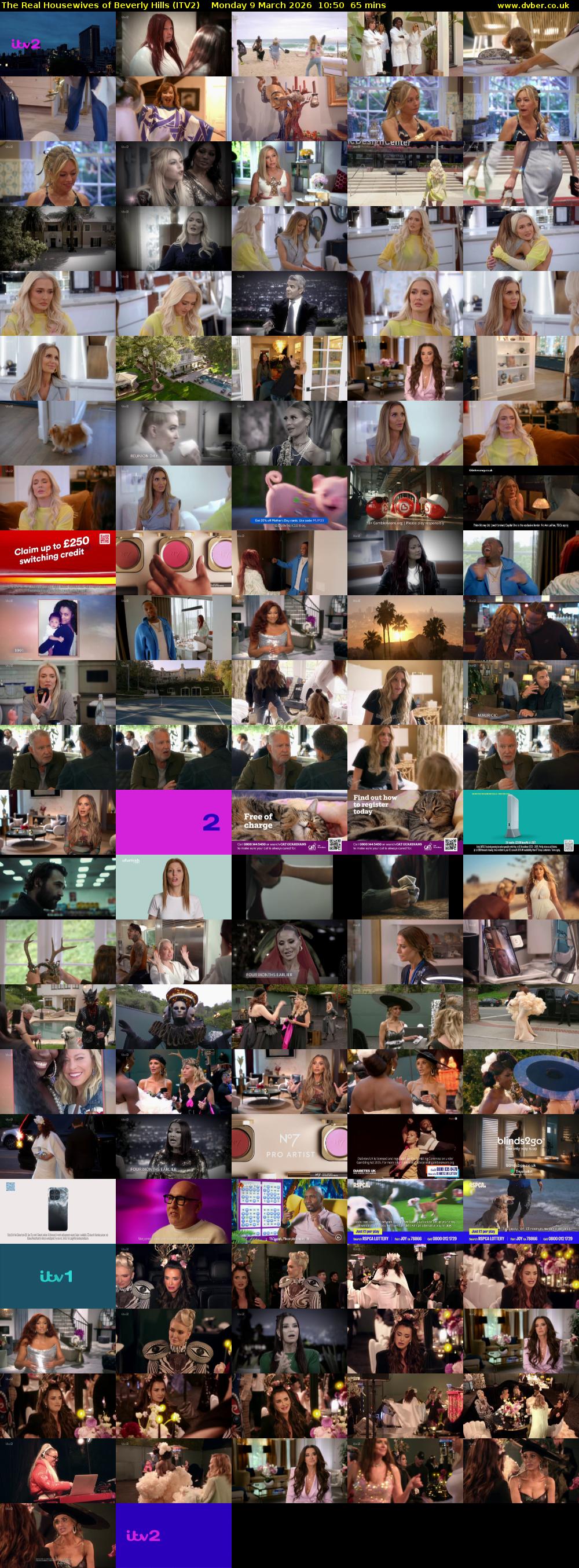 The Real Housewives of Beverly Hills (ITV2) Monday 9 March 2026 10:50 - 11:55