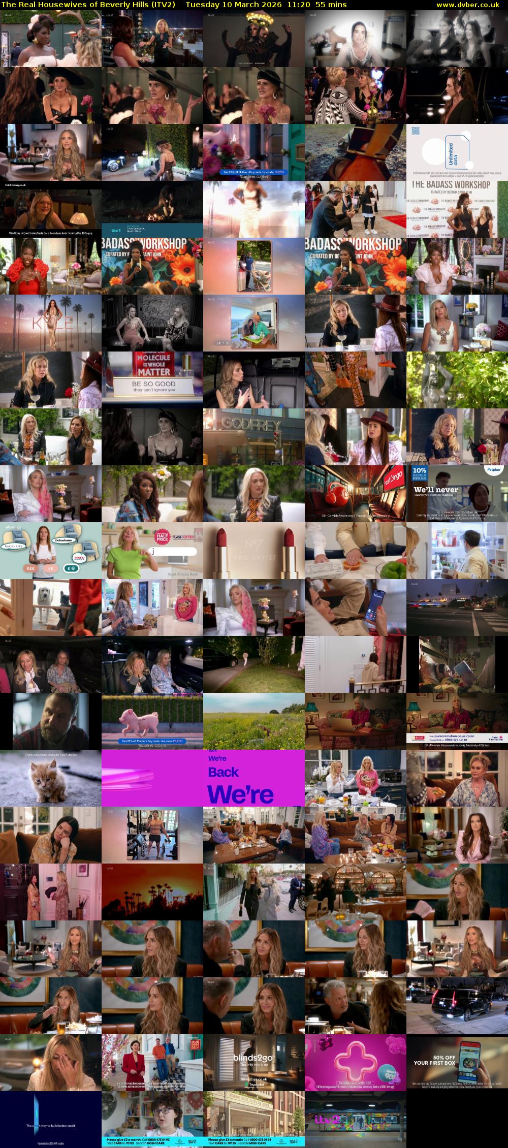 The Real Housewives of Beverly Hills (ITV2) Tuesday 10 March 2026 11:20 - 12:15