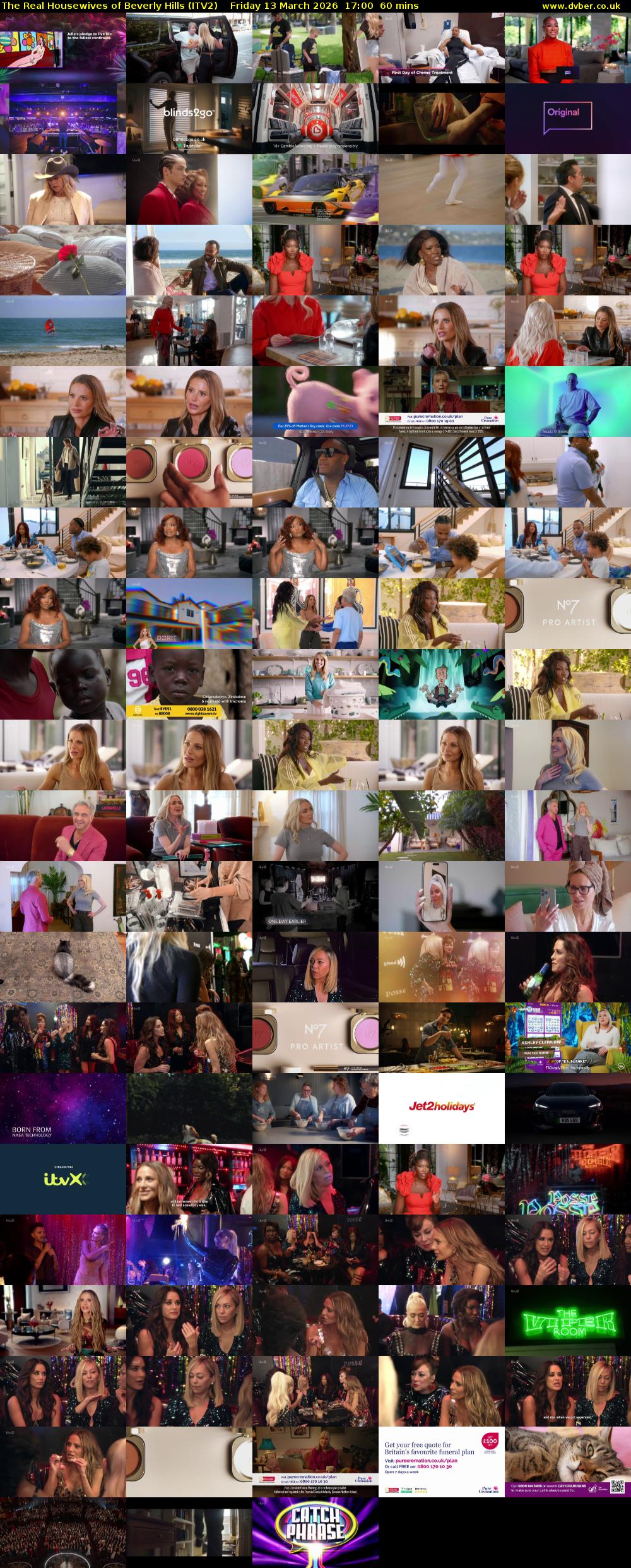 The Real Housewives of Beverly Hills (ITV2) Friday 13 March 2026 17:00 - 18:00