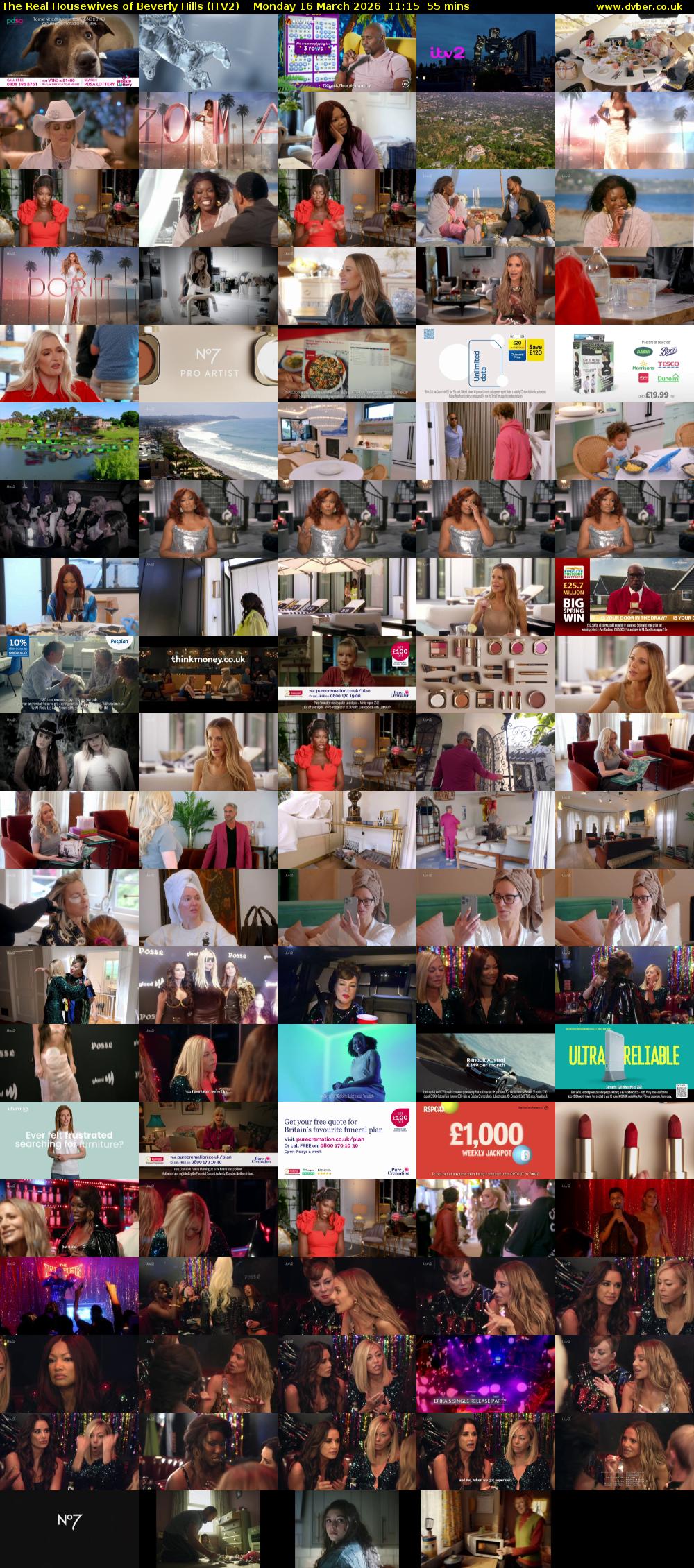 The Real Housewives of Beverly Hills (ITV2) Monday 16 March 2026 11:15 - 12:10