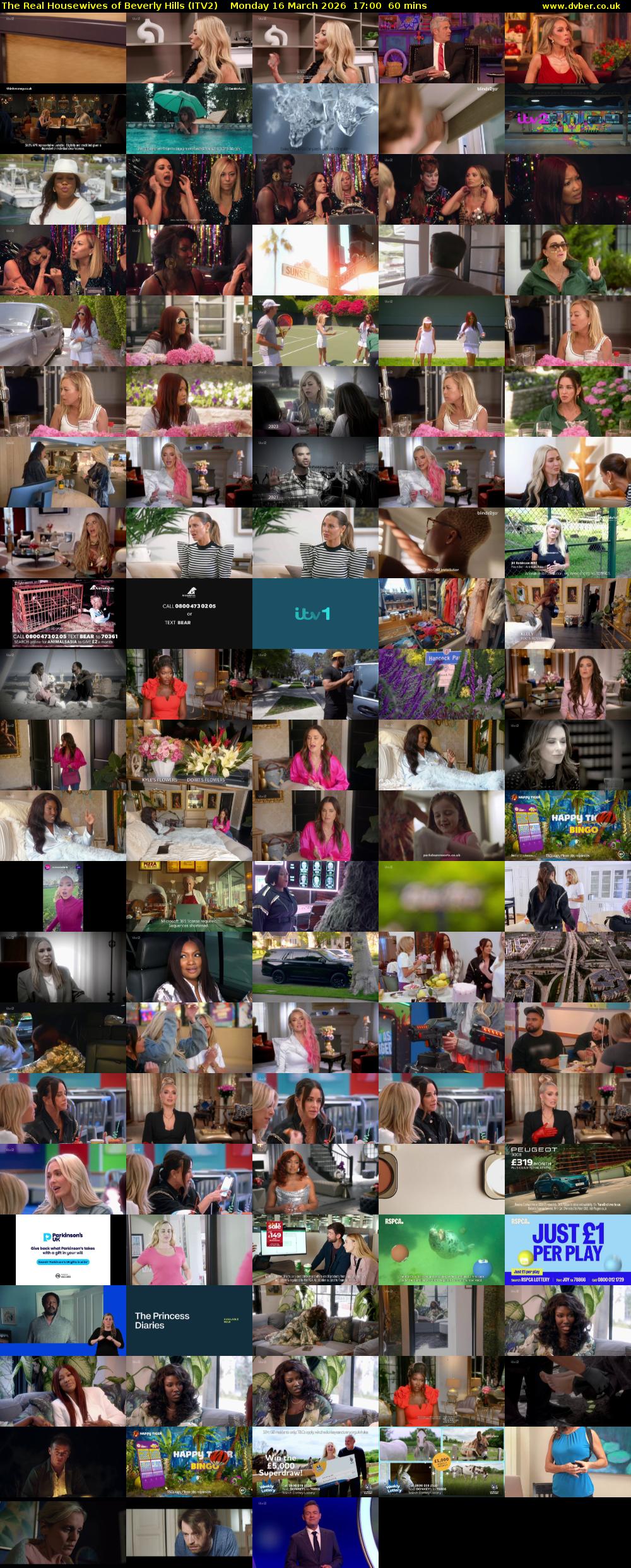 The Real Housewives of Beverly Hills (ITV2) Monday 16 March 2026 17:00 - 18:00