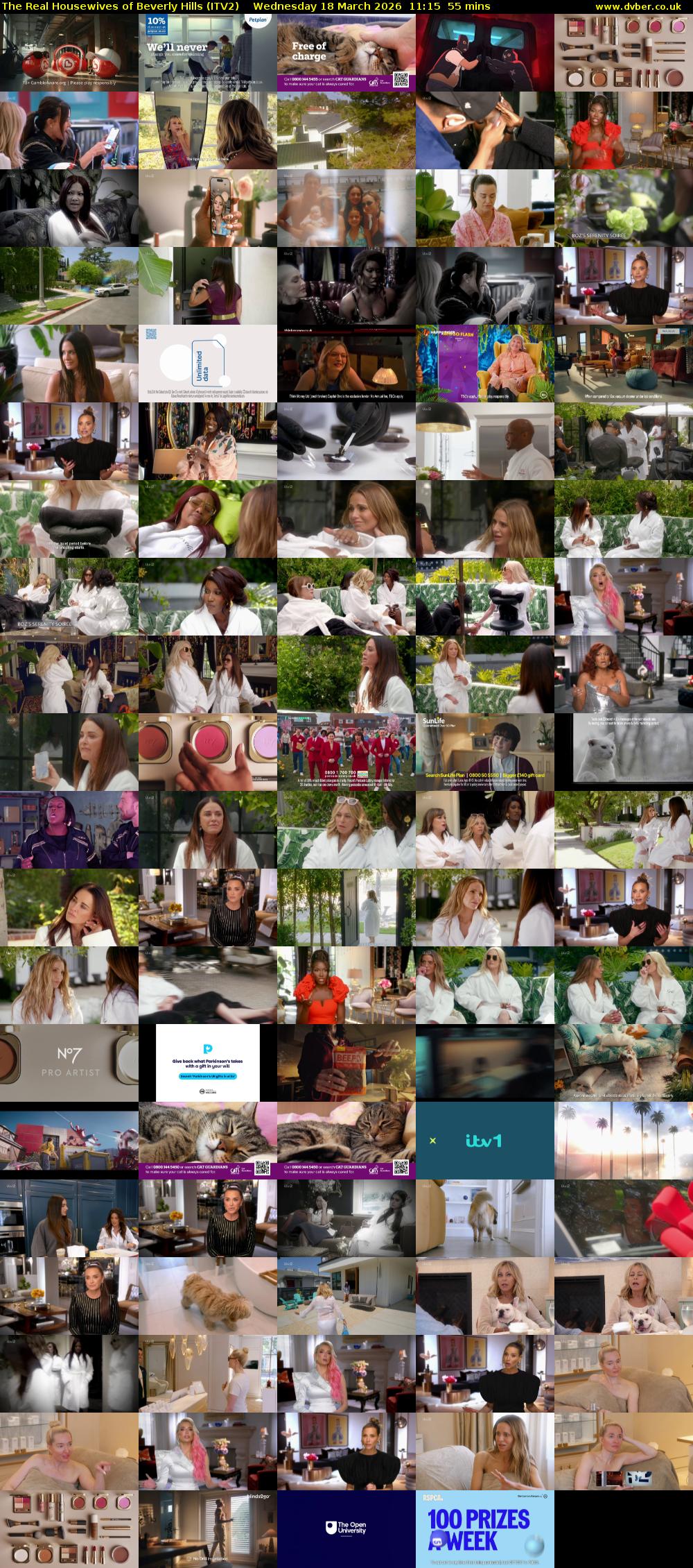 The Real Housewives of Beverly Hills (ITV2) Wednesday 18 March 2026 11:15 - 12:10