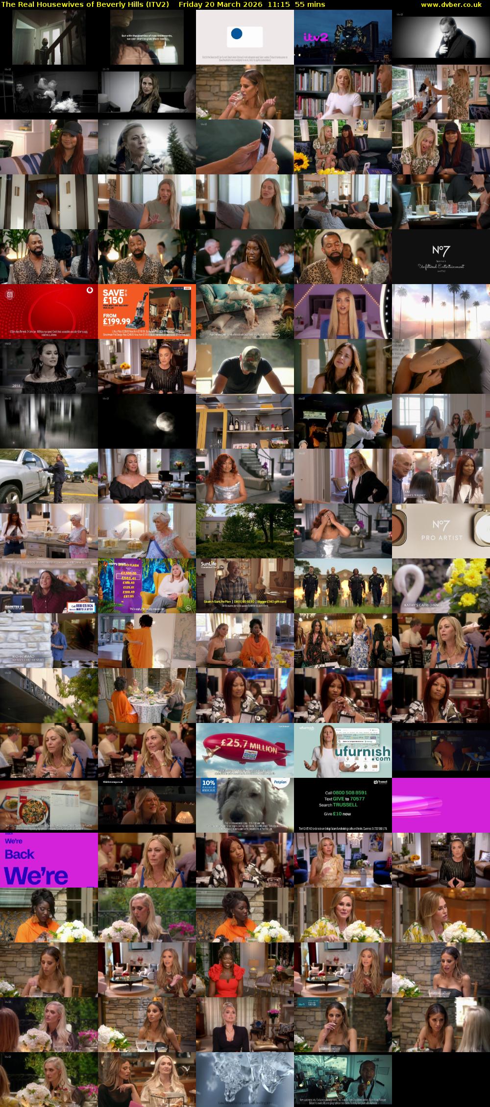 The Real Housewives of Beverly Hills (ITV2) Friday 20 March 2026 11:15 - 12:10
