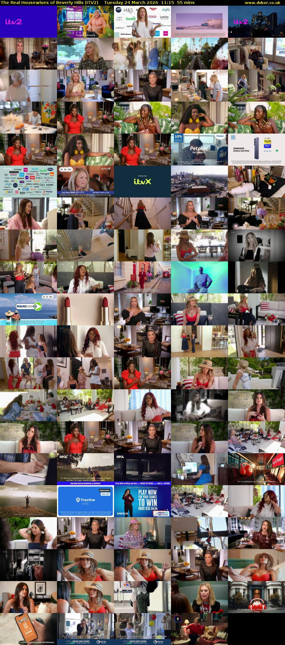 The Real Housewives of Beverly Hills (ITV2) Tuesday 24 March 2026 11:15 - 12:10