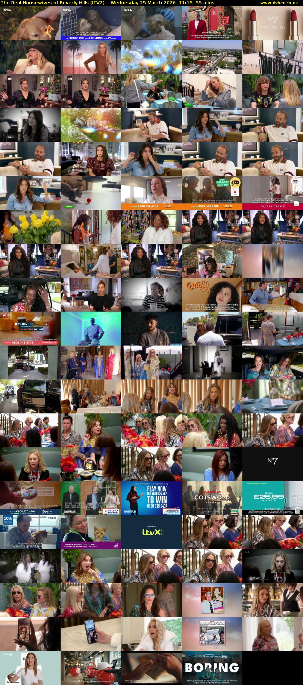 The Real Housewives of Beverly Hills (ITV2) Wednesday 25 March 2026 11:15 - 12:10