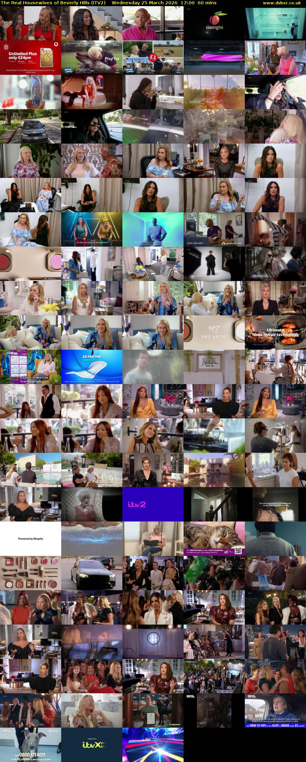 The Real Housewives of Beverly Hills (ITV2) Wednesday 25 March 2026 17:00 - 18:00