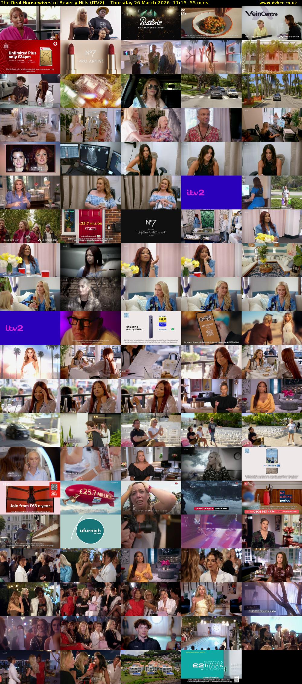 The Real Housewives of Beverly Hills (ITV2) Thursday 26 March 2026 11:15 - 12:10
