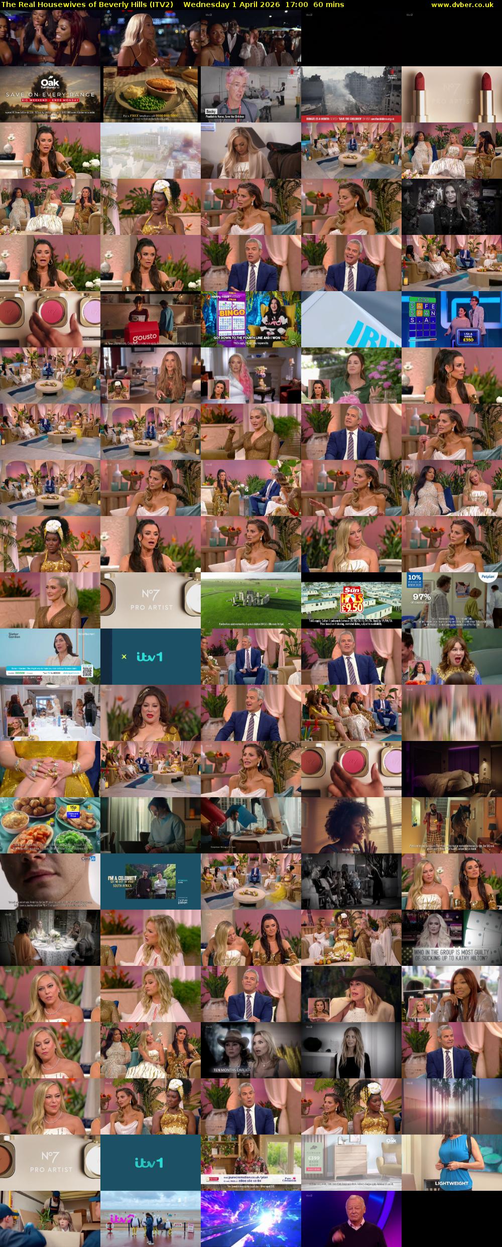 The Real Housewives of Beverly Hills (ITV2) Wednesday 1 April 2026 17:00 - 18:00