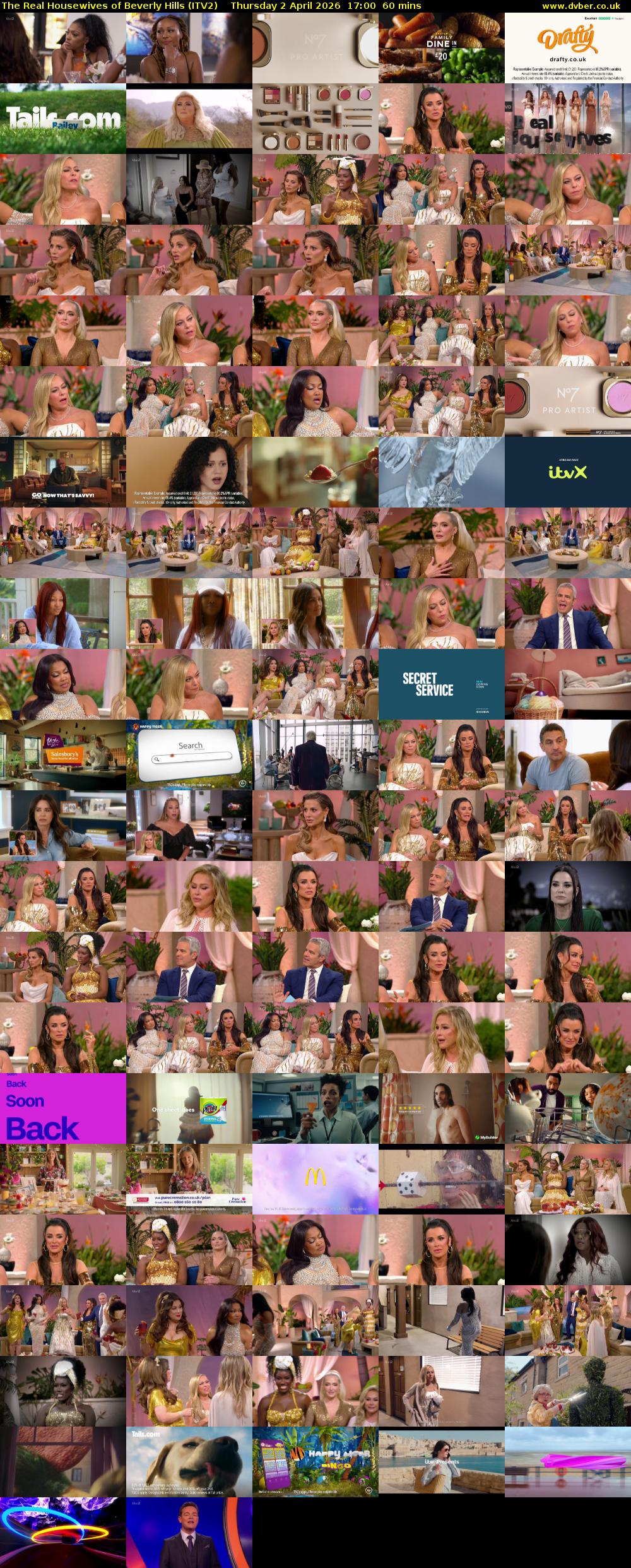 The Real Housewives of Beverly Hills (ITV2) Thursday 2 April 2026 17:00 - 18:00