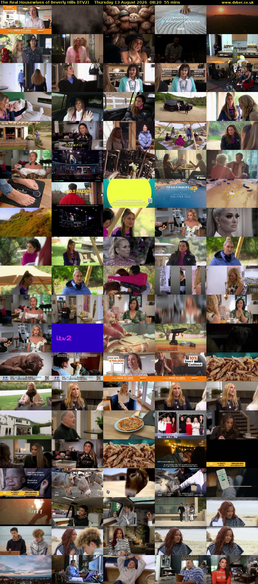 The Real Housewives of Beverly Hills (ITV2) Thursday 13 August 2026 08:20 - 09:15
