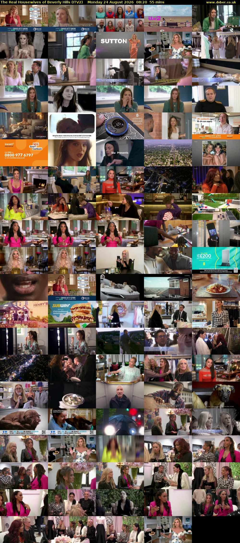 The Real Housewives of Beverly Hills (ITV2) Monday 24 August 2026 08:20 - 09:15