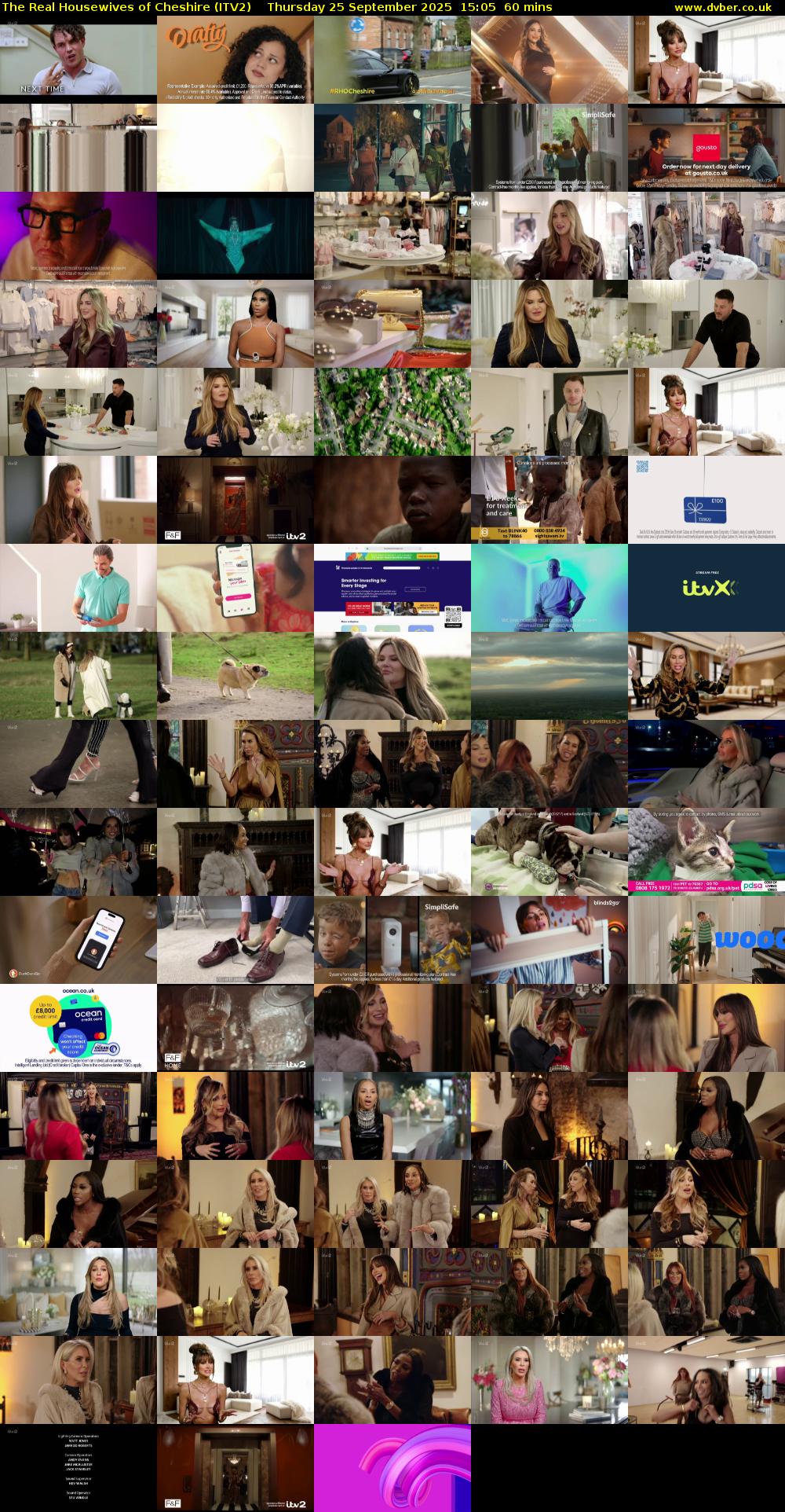 The Real Housewives of Cheshire (ITV2) Thursday 25 September 2025 15:05 - 16:05