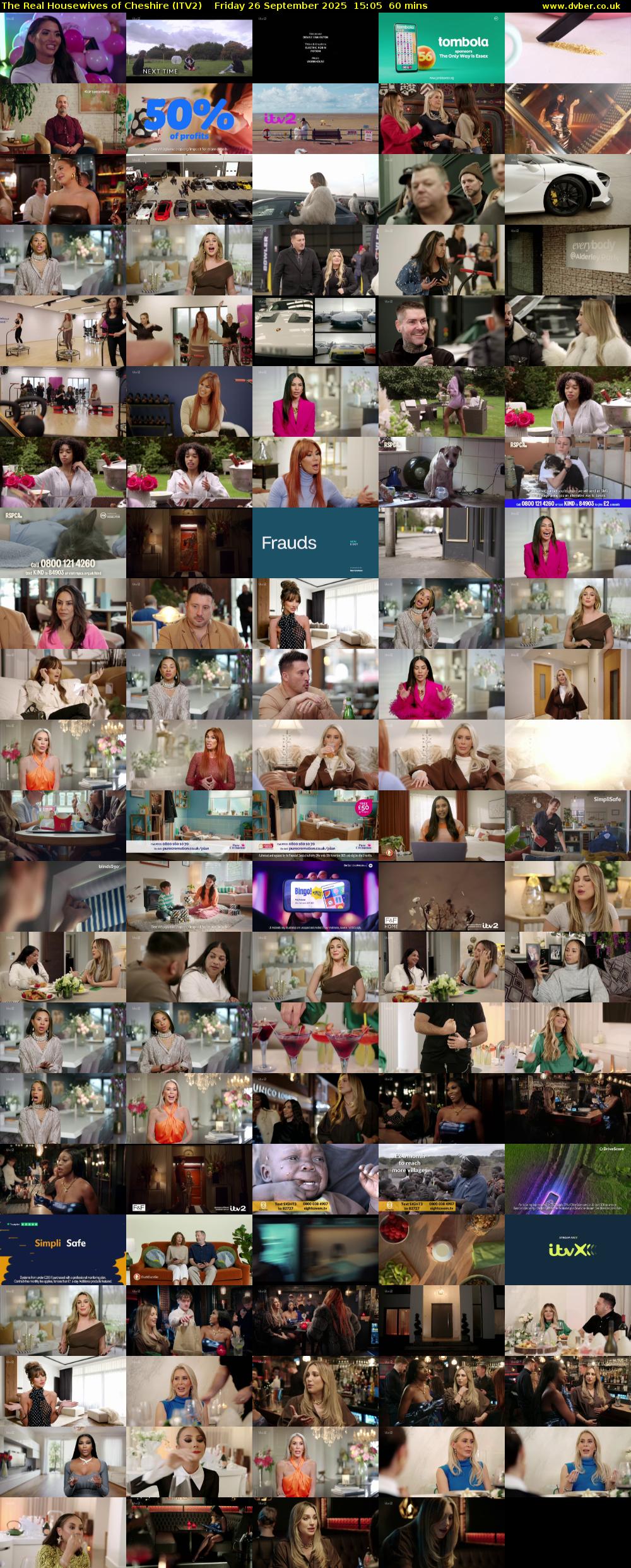 The Real Housewives of Cheshire (ITV2) Friday 26 September 2025 15:05 - 16:05