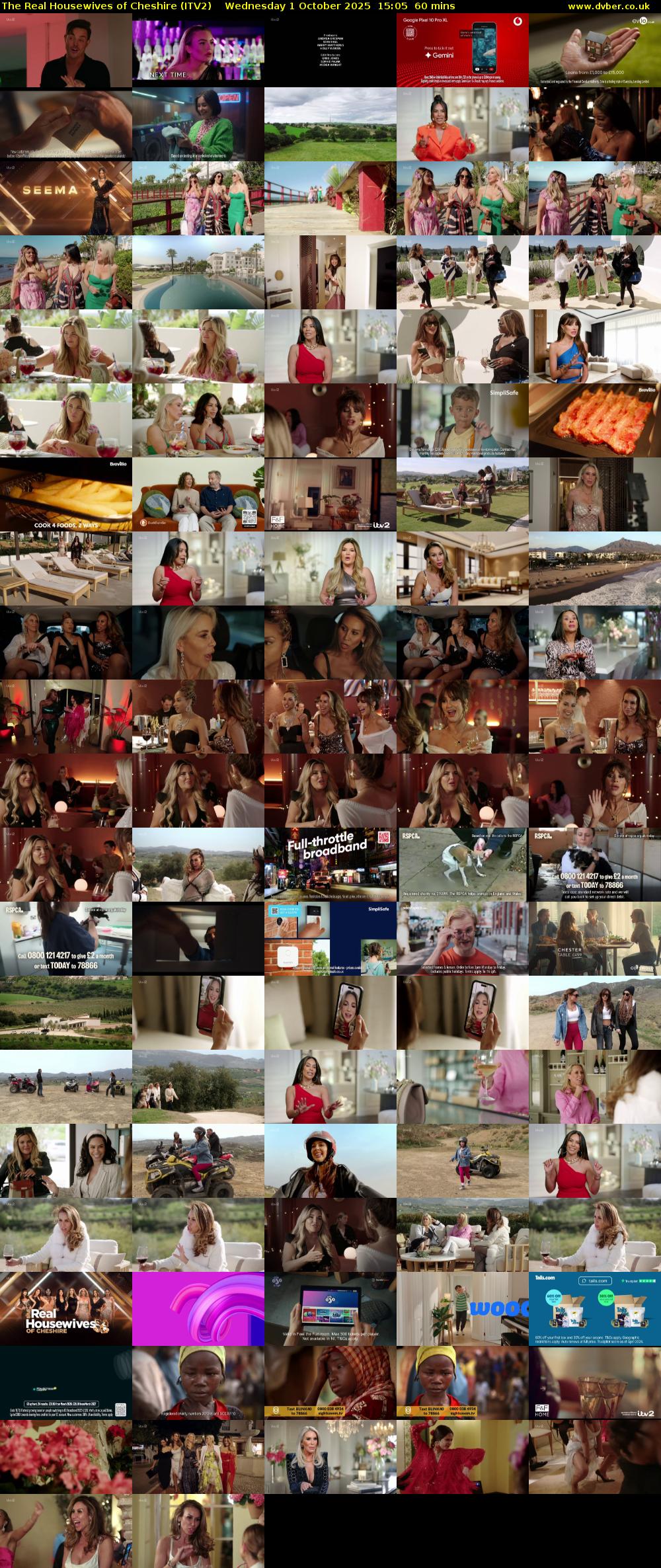 The Real Housewives of Cheshire (ITV2) Wednesday 1 October 2025 15:05 - 16:05
