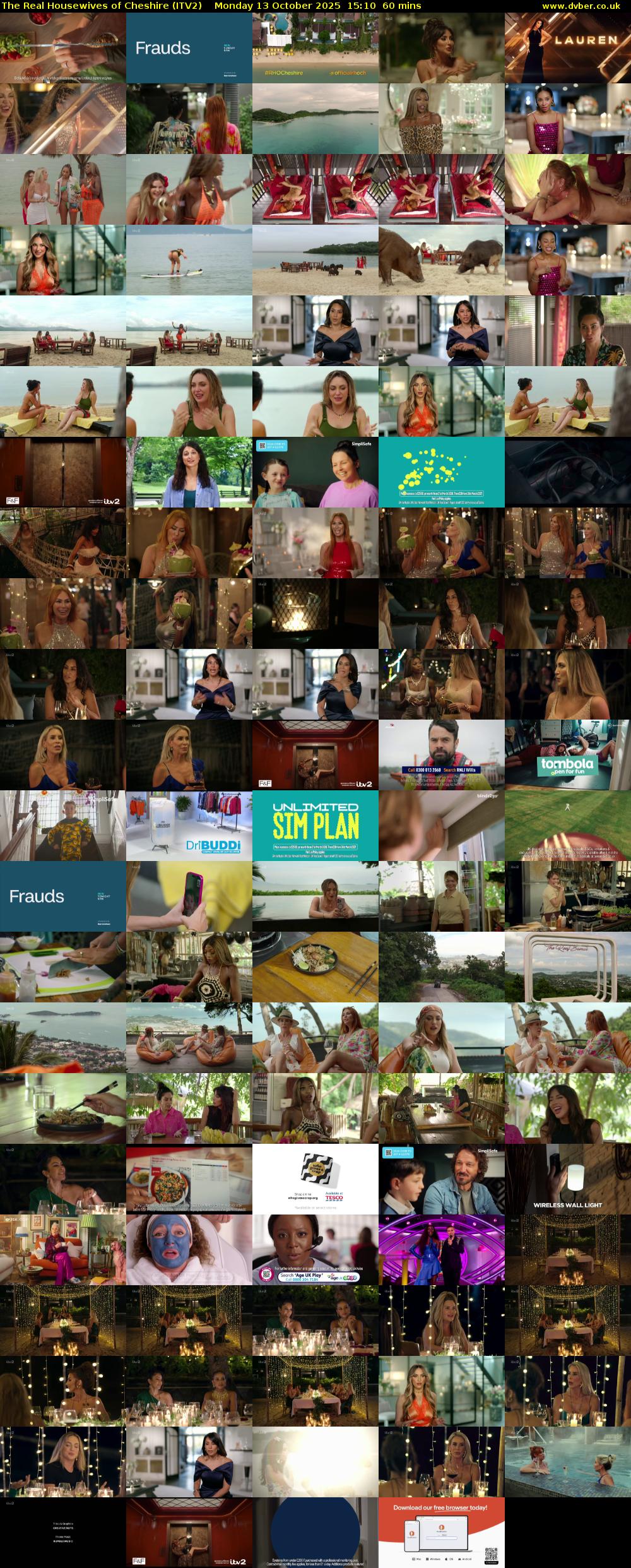 The Real Housewives of Cheshire (ITV2) Monday 13 October 2025 15:10 - 16:10