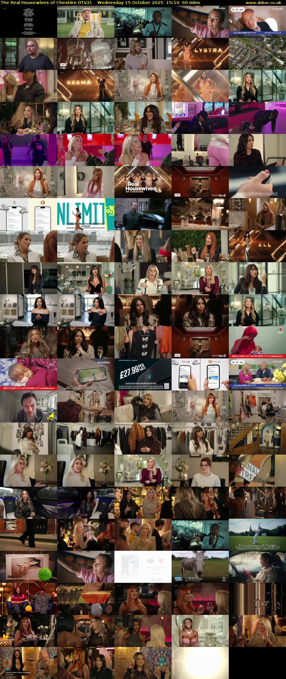The Real Housewives of Cheshire (ITV2) Wednesday 15 October 2025 15:10 - 16:10