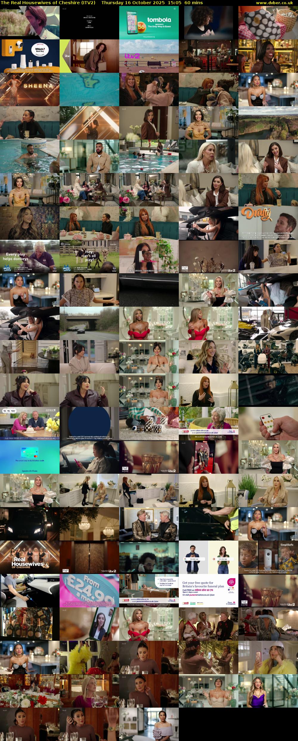 The Real Housewives of Cheshire (ITV2) Thursday 16 October 2025 15:05 - 16:05
