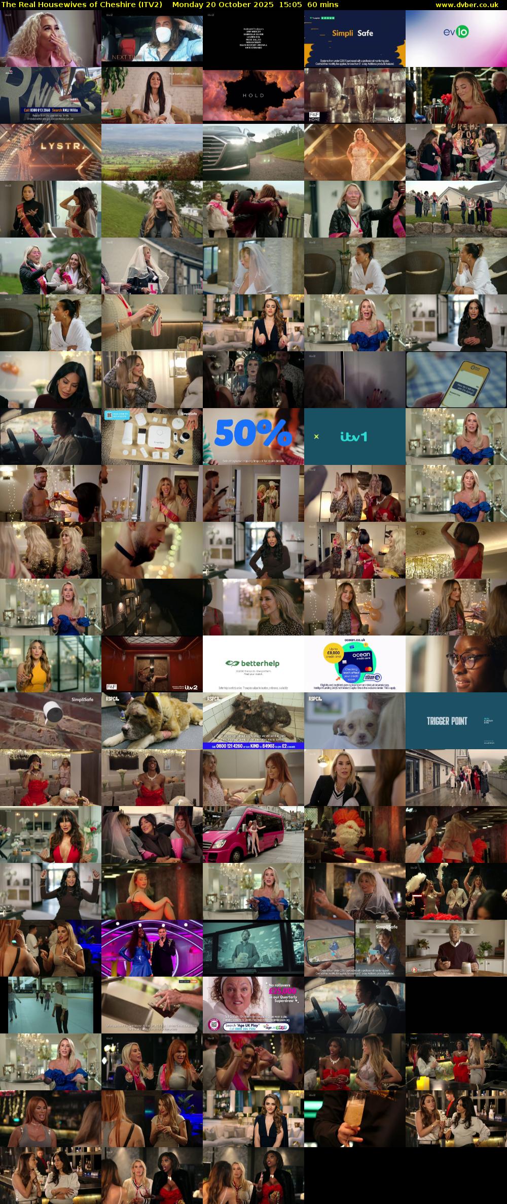 The Real Housewives of Cheshire (ITV2) Monday 20 October 2025 15:05 - 16:05