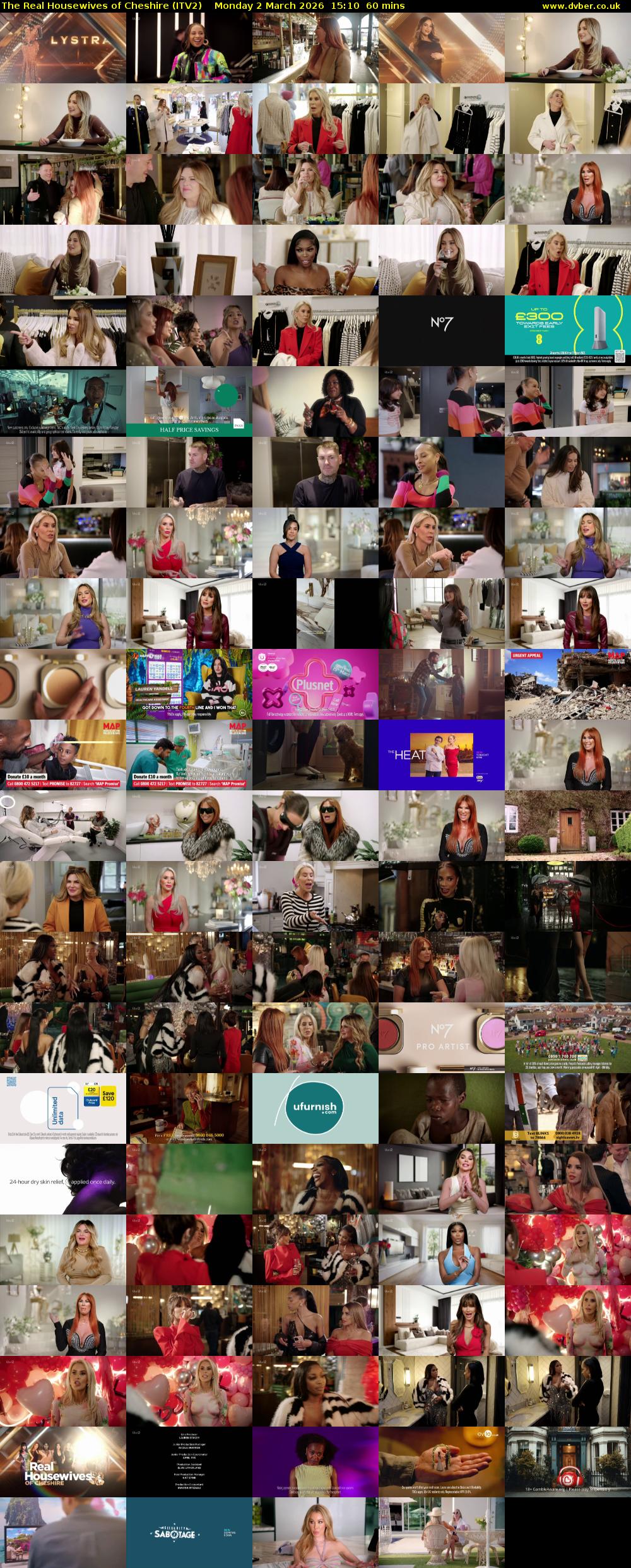 The Real Housewives of Cheshire (ITV2) Monday 2 March 2026 15:10 - 16:10