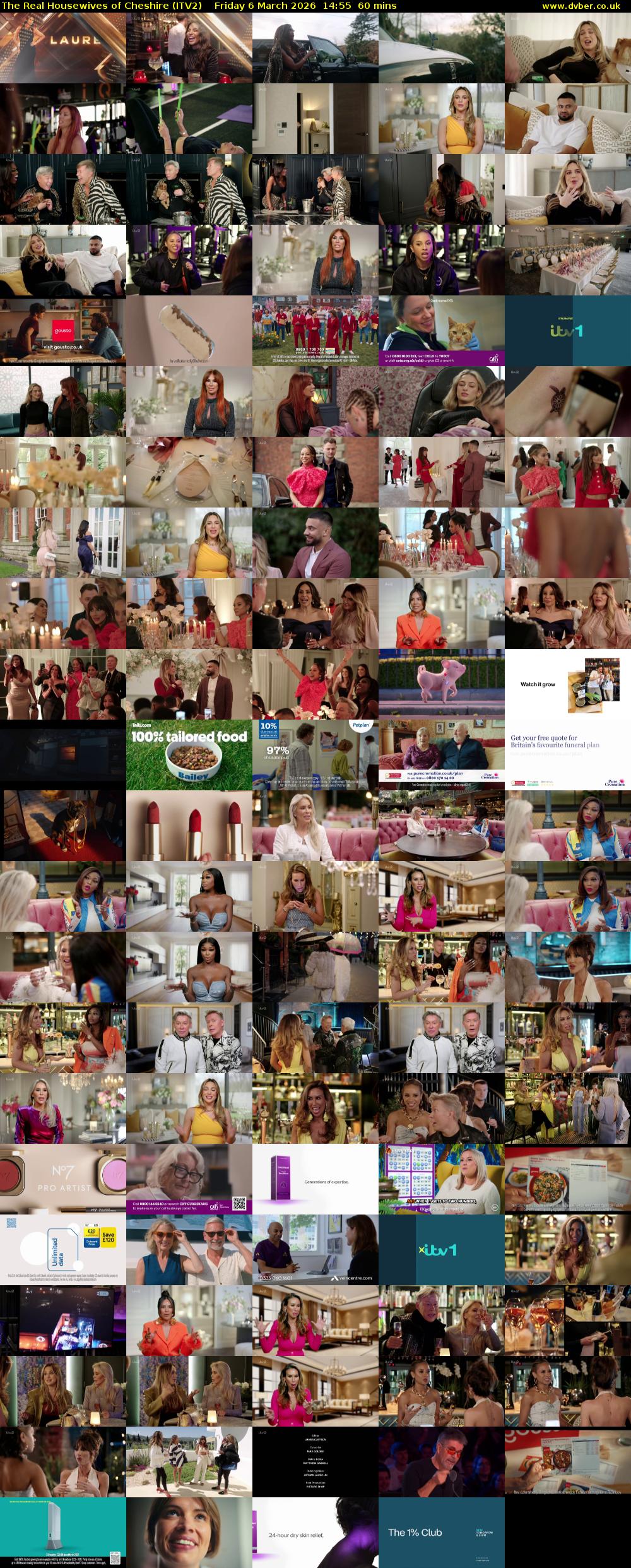 The Real Housewives of Cheshire (ITV2) Friday 6 March 2026 14:55 - 15:55