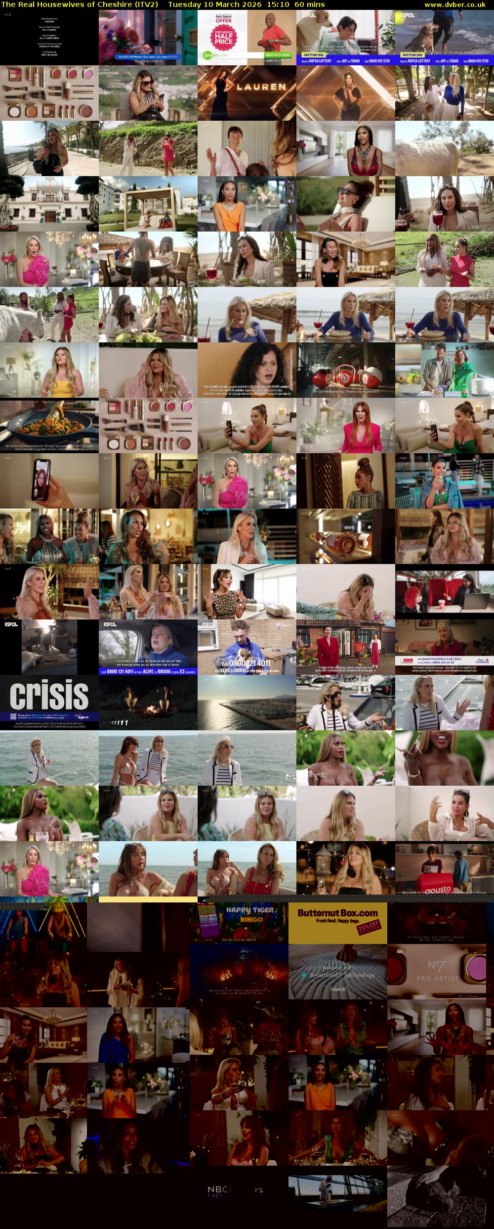 The Real Housewives of Cheshire (ITV2) Tuesday 10 March 2026 15:10 - 16:10