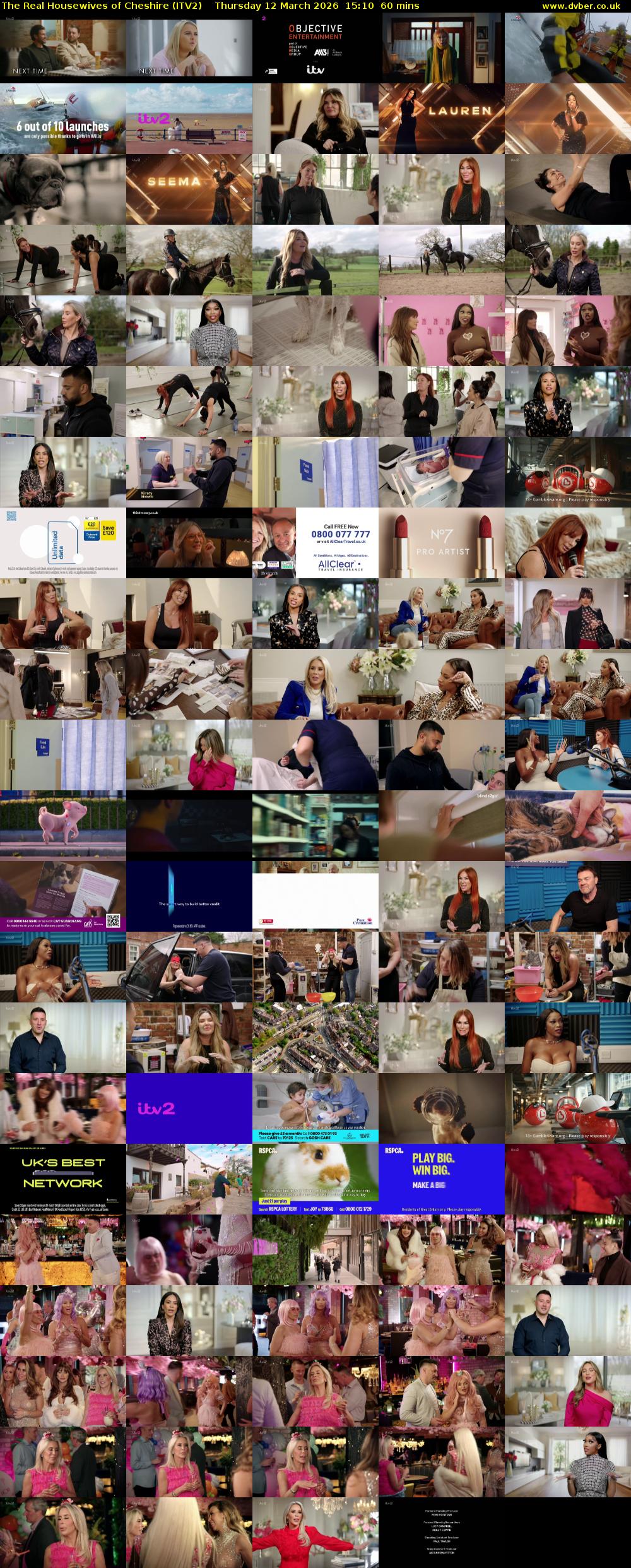 The Real Housewives of Cheshire (ITV2) Thursday 12 March 2026 15:10 - 16:10