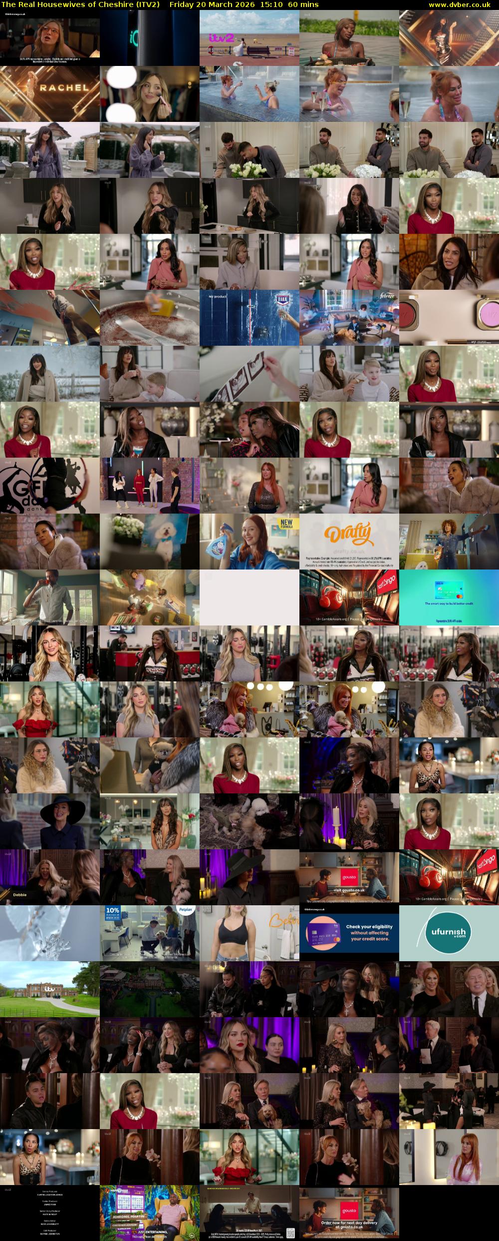 The Real Housewives of Cheshire (ITV2) Friday 20 March 2026 15:10 - 16:10