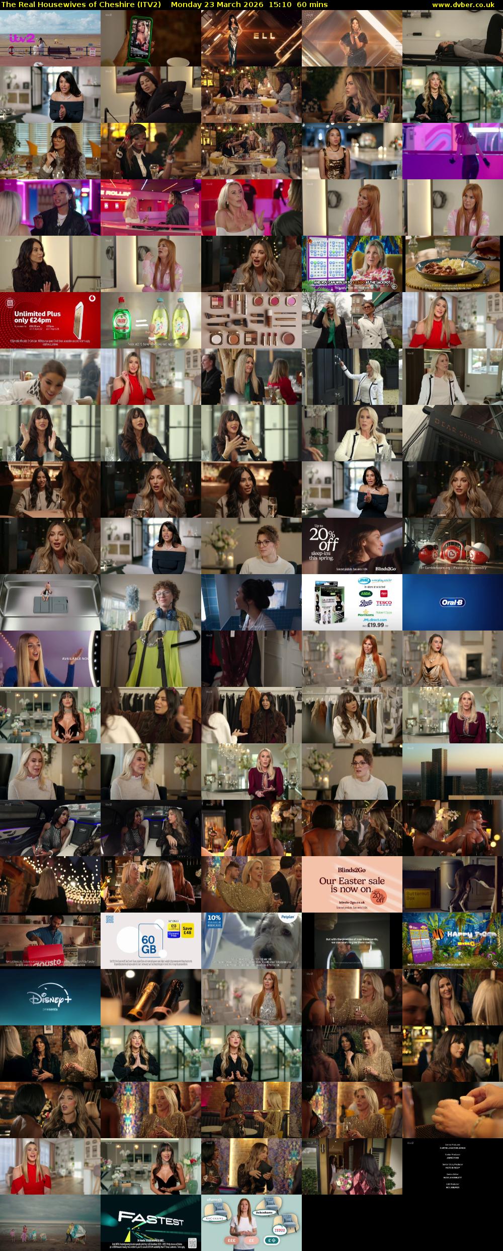 The Real Housewives of Cheshire (ITV2) Monday 23 March 2026 15:10 - 16:10