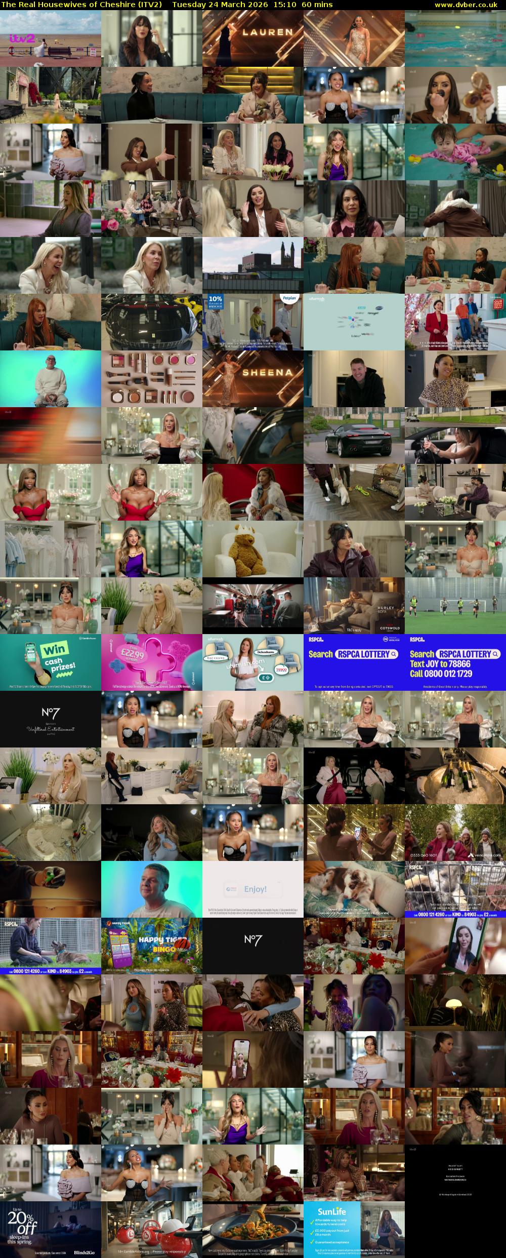 The Real Housewives of Cheshire (ITV2) Tuesday 24 March 2026 15:10 - 16:10